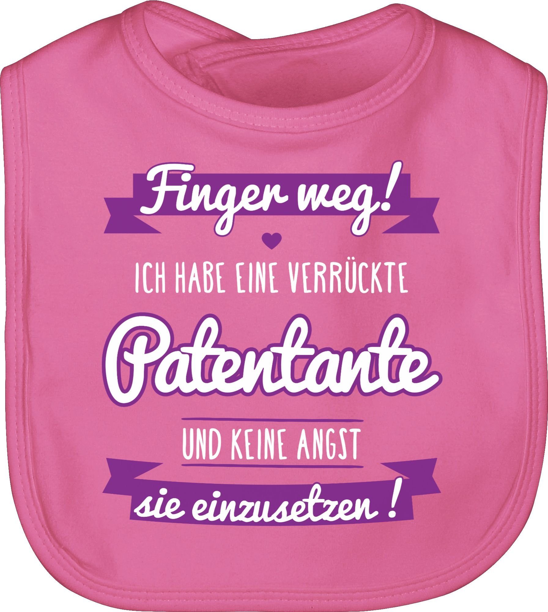 Shirtracer Lätzchen Ich habe eine verrückte Patentante - Geschenk, Patentante Baby 1 Pink