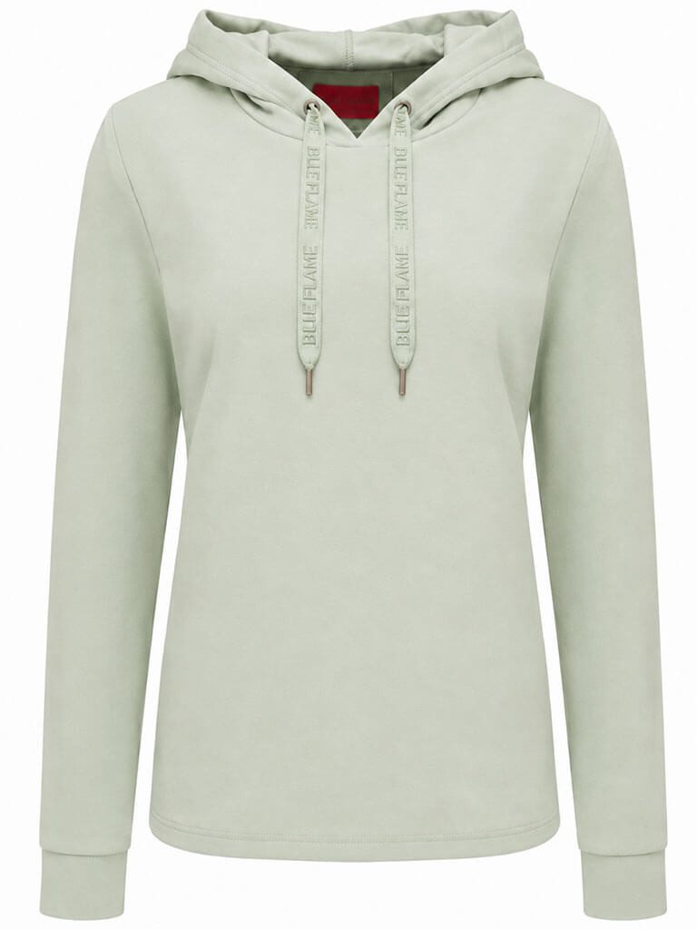 BLUE FLAME Langarmshirt Damen Kapuzensweatshirt Kapuzenshirt - Sweatshirt Langarm mit Kapuze Langarm, Kapuze mit Bindezug, Leichtes Tragegefühl