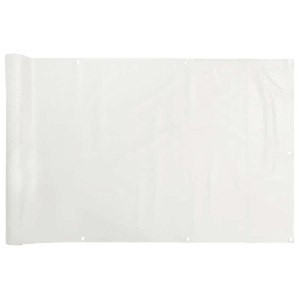 vidaXL Gartenzaun Balkon-Sichtschutz Weiß 400x120 cm PVC, (1-St)