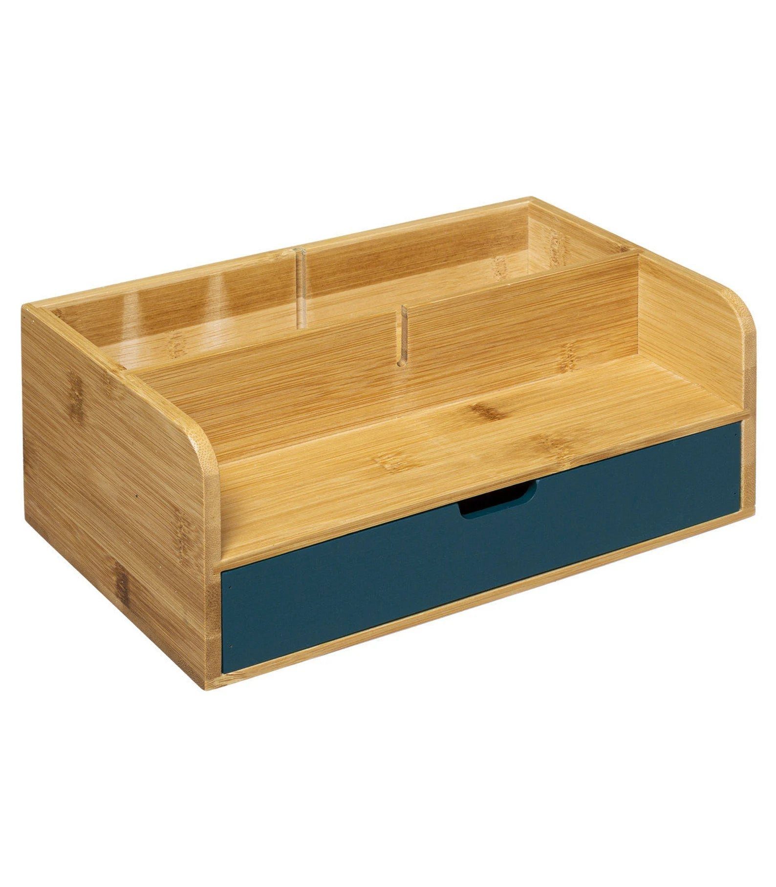 GILDE Dekoobjekt Mex Blau 100% Schubladenbox Schreibtisch aus Bam Büro Schublade 1 Organizer