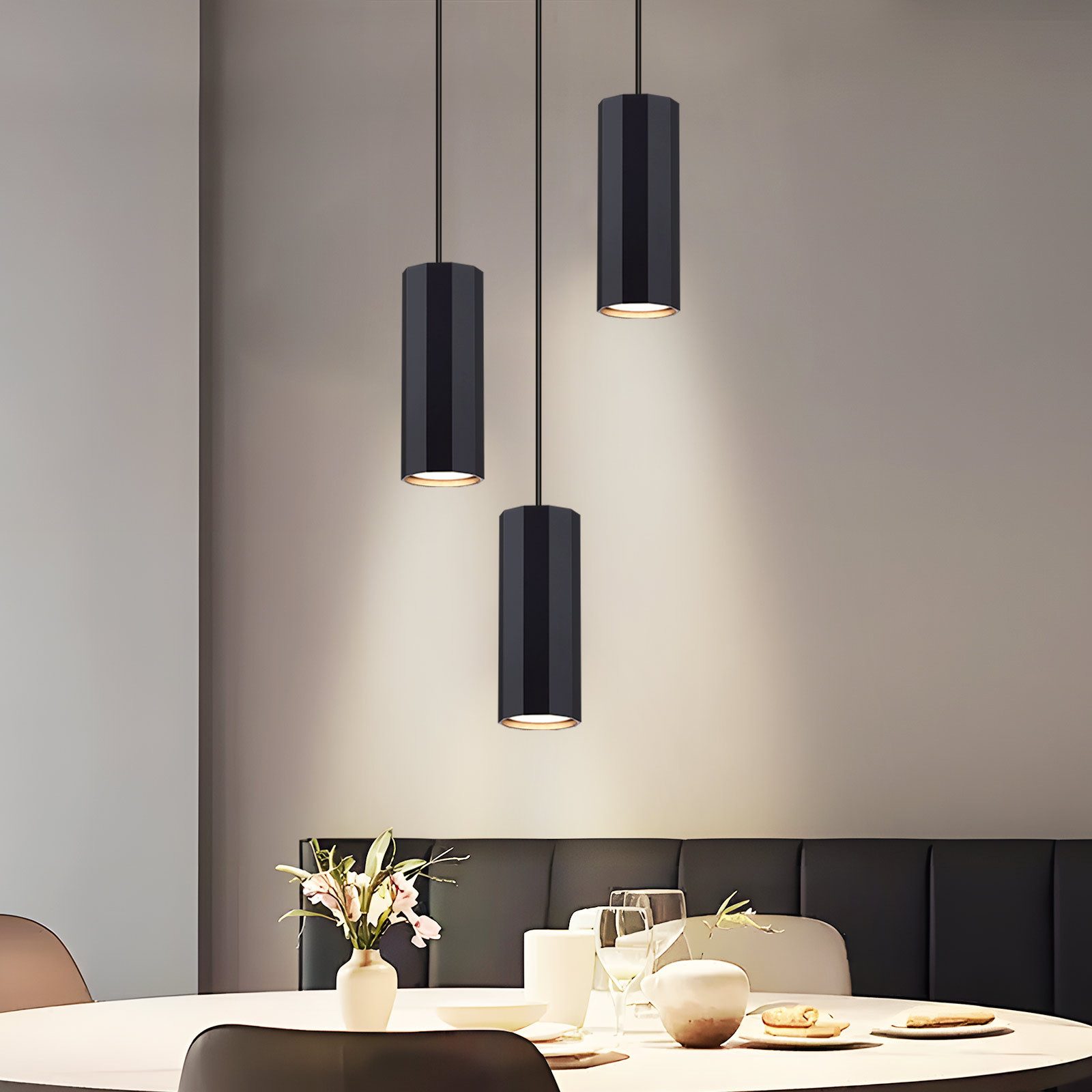 Nettlife Pendelleuchte Esszimmer Schwarz Hängeleuchte 1/3/4 günstig online kaufen