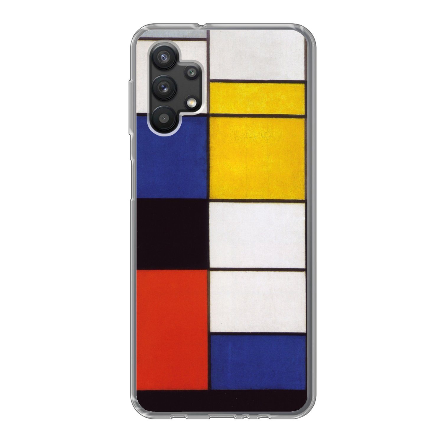 MuchoWow Handyhülle für Samsung Galaxy A32 5G Komposition A - Piet Mondrian, Smartphone-Bumper, Print, Handy Schutzhülle Dünn