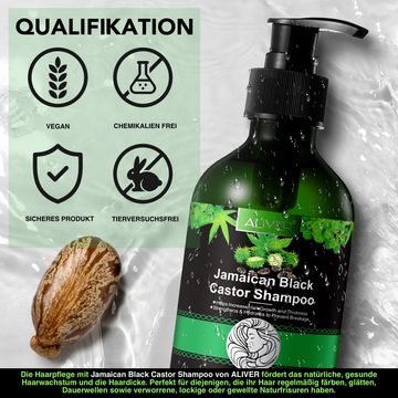 ALIVER Haarshampoo Shampoo Rizinusöl Kopfhaut Pflege Haarwachstum Vegan Aliver, 1-tlg., Vegan