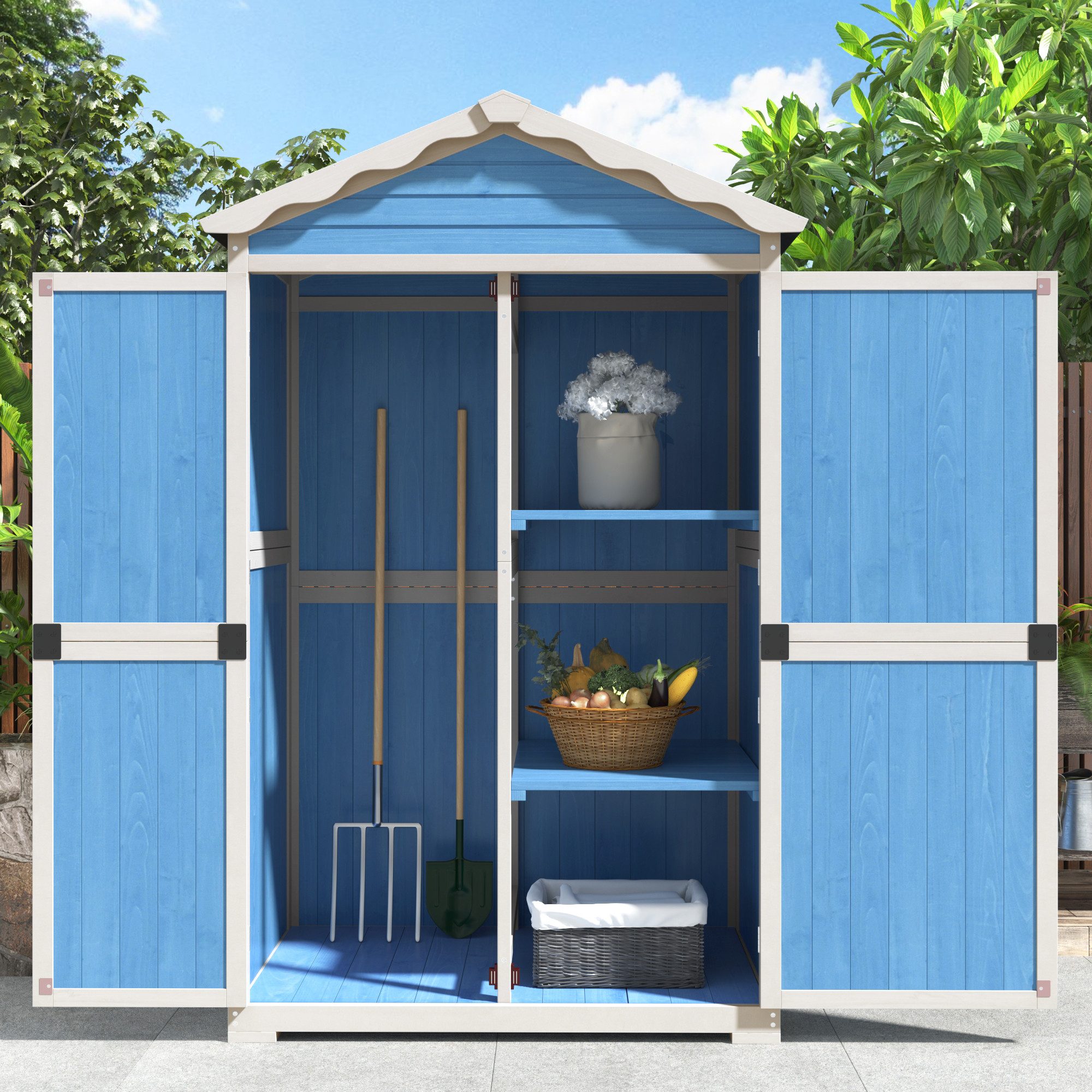 MODFU Geräteschrank Outdoor-Schrank Werkzeugschrank (Outdoor Garten günstig online kaufen