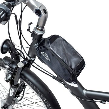tectake Fahrradtasche Fahrradtasche mit Rahmen-Befestigung für, Telefonhalter
