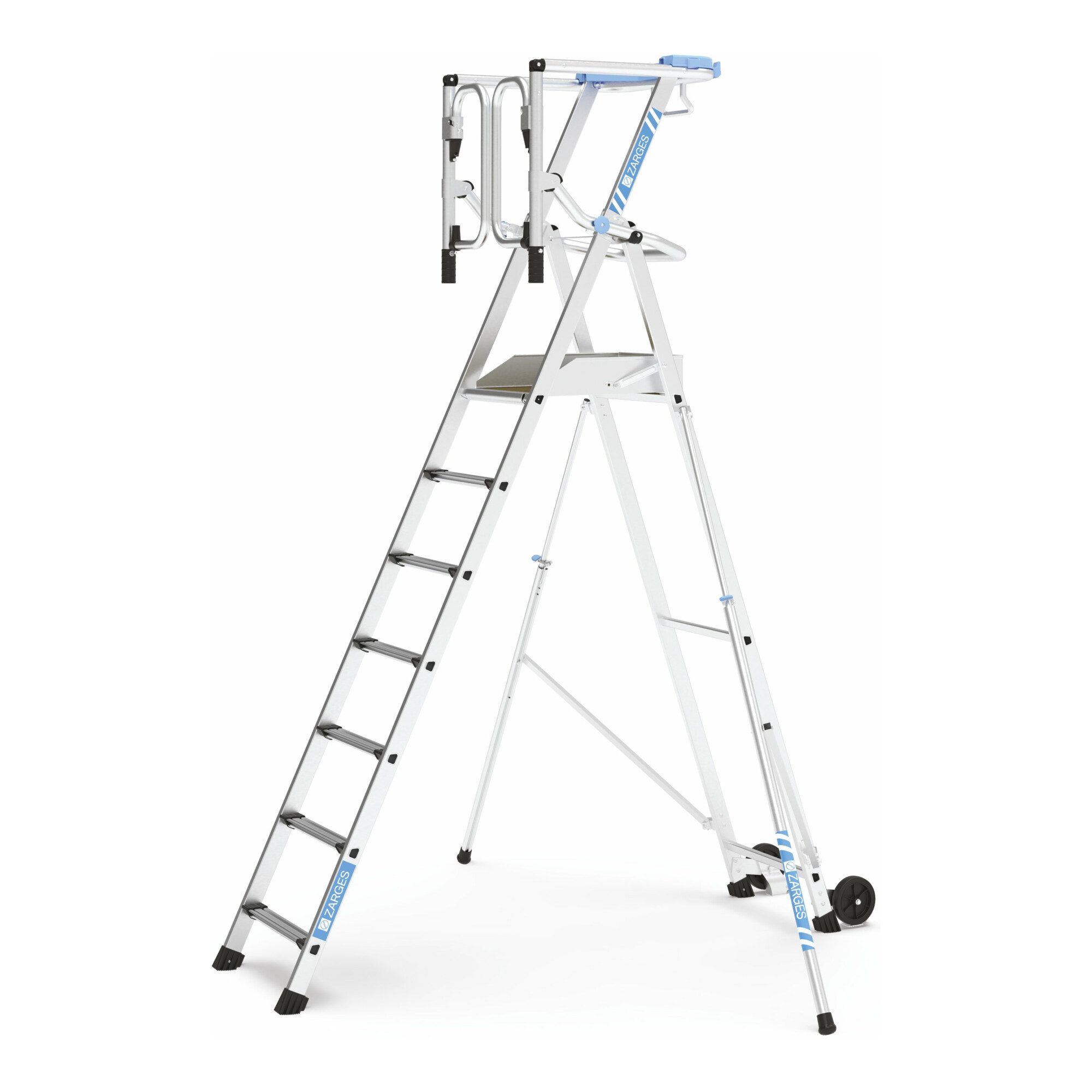 Zarges Trittleiter Zarges ZAP Safemaster Max S -Plattformleiter 7 Stufen