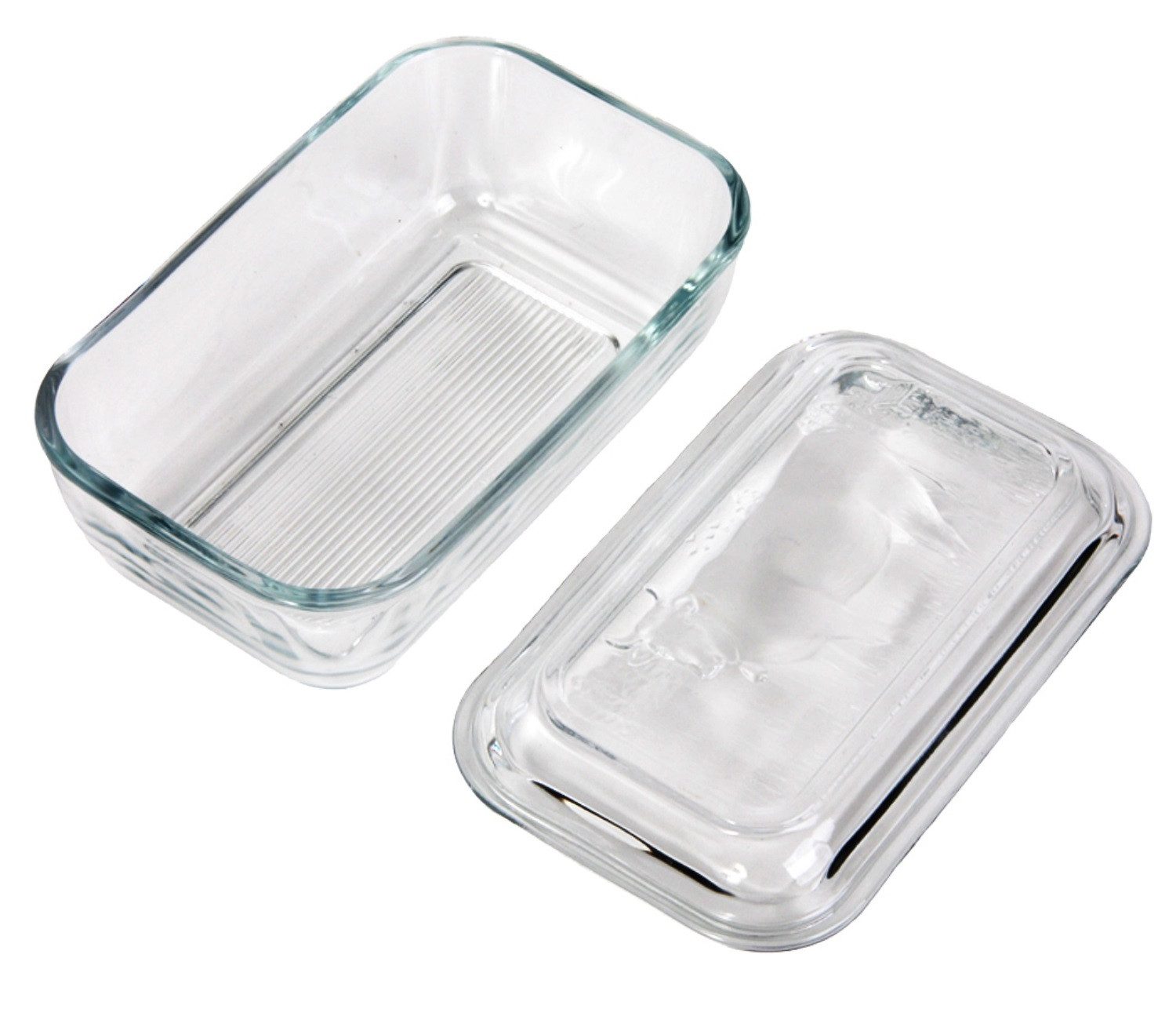 Luminarc Butterdose Butter-Dose Glas Butter-Glocke Butter-Schale, Glas, Butterbehälter Kuh Motiv