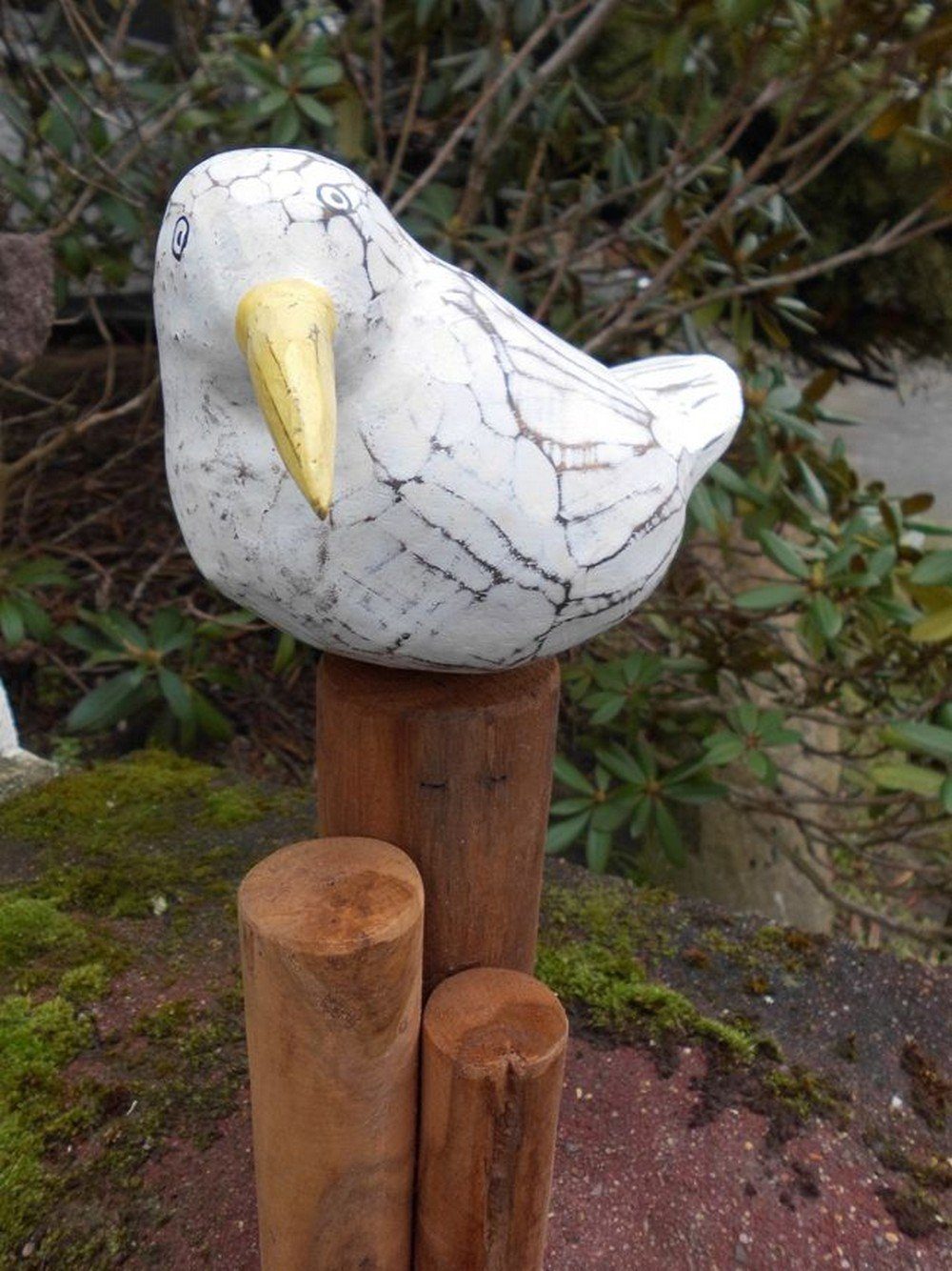 Deko-Impression Tierfigur Freche Möwe auf Poller günstig online kaufen