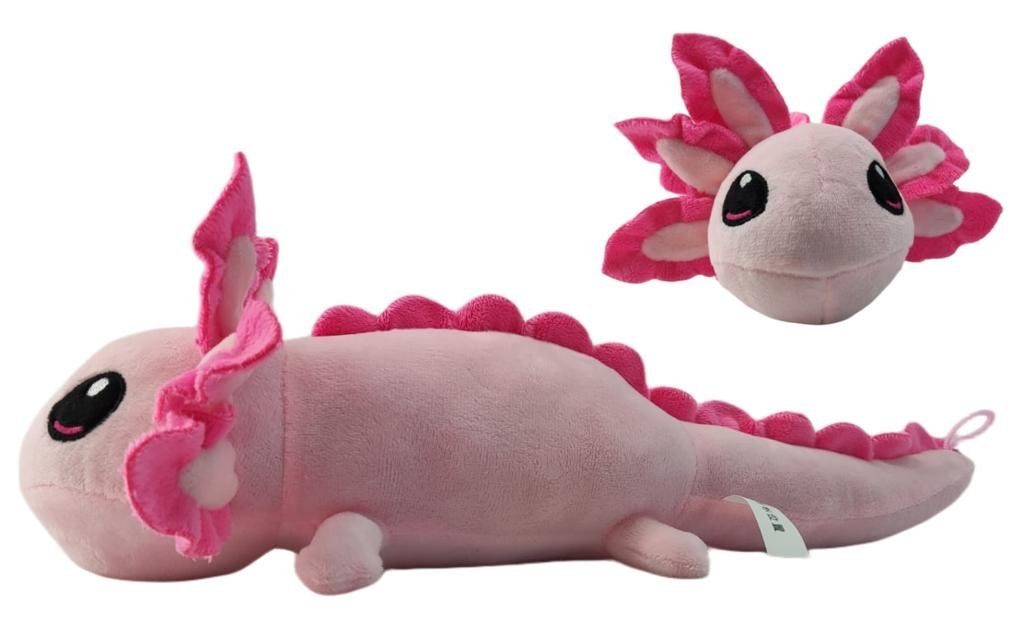 soma Kuscheltier Axolotl Kuscheltier Echse Molch Figur Plüsch XL 32cm Püsch rosa pink (1-St), Axolotl Plüschtier Molch Kuscheltier Figur Plüschtier Wassertier