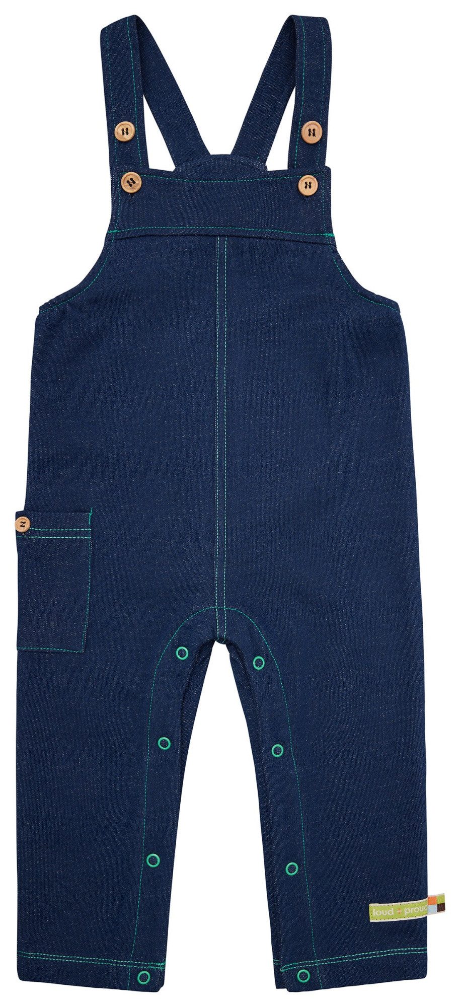 loud + proud Latzhose in Jeansoptik Biobaumwolle, GOTS