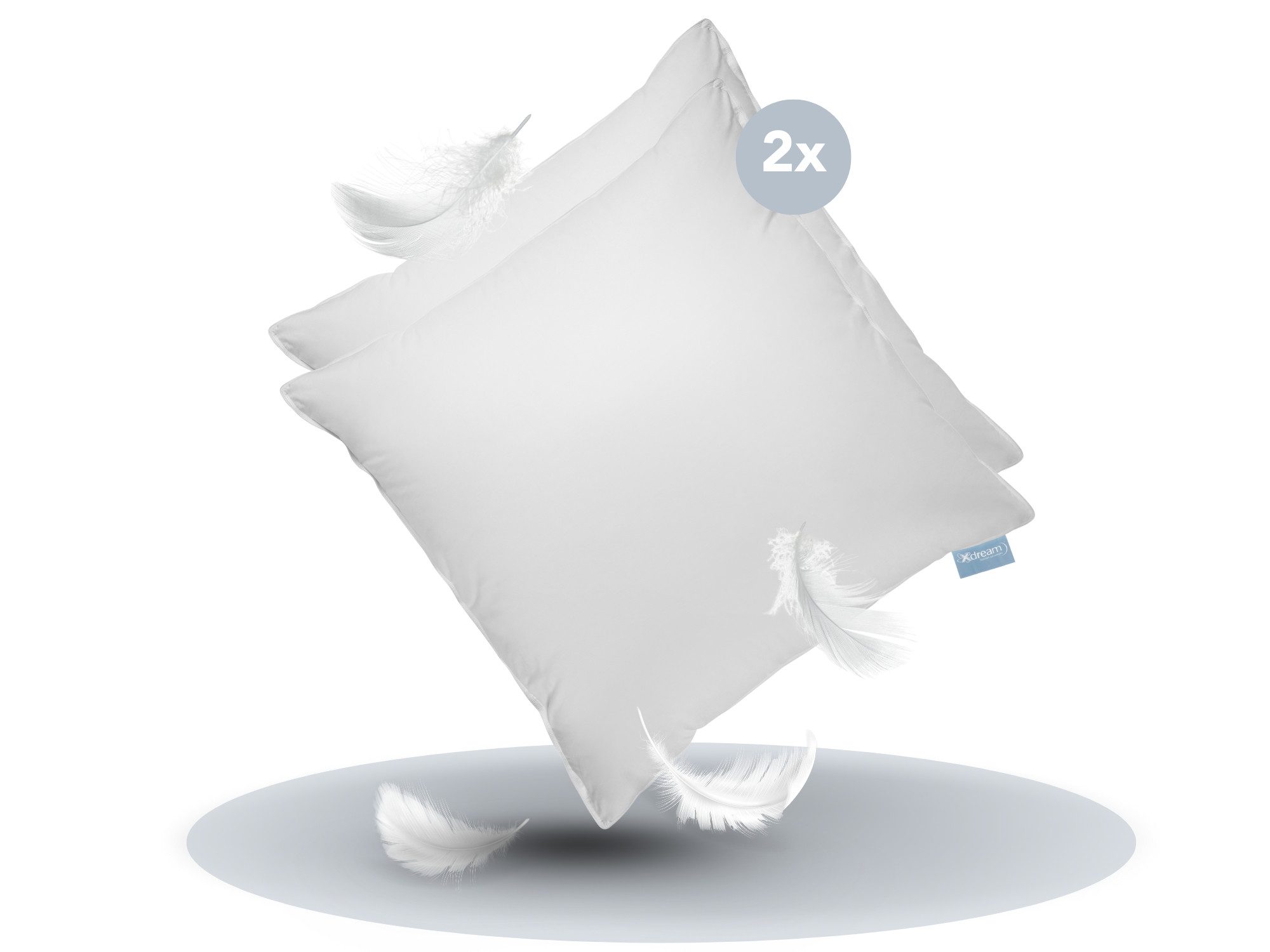 XDREAM Daunenkissen Premium, Kopfkissen 40x80 cm und 80x80 cm, entwickelt i günstig online kaufen
