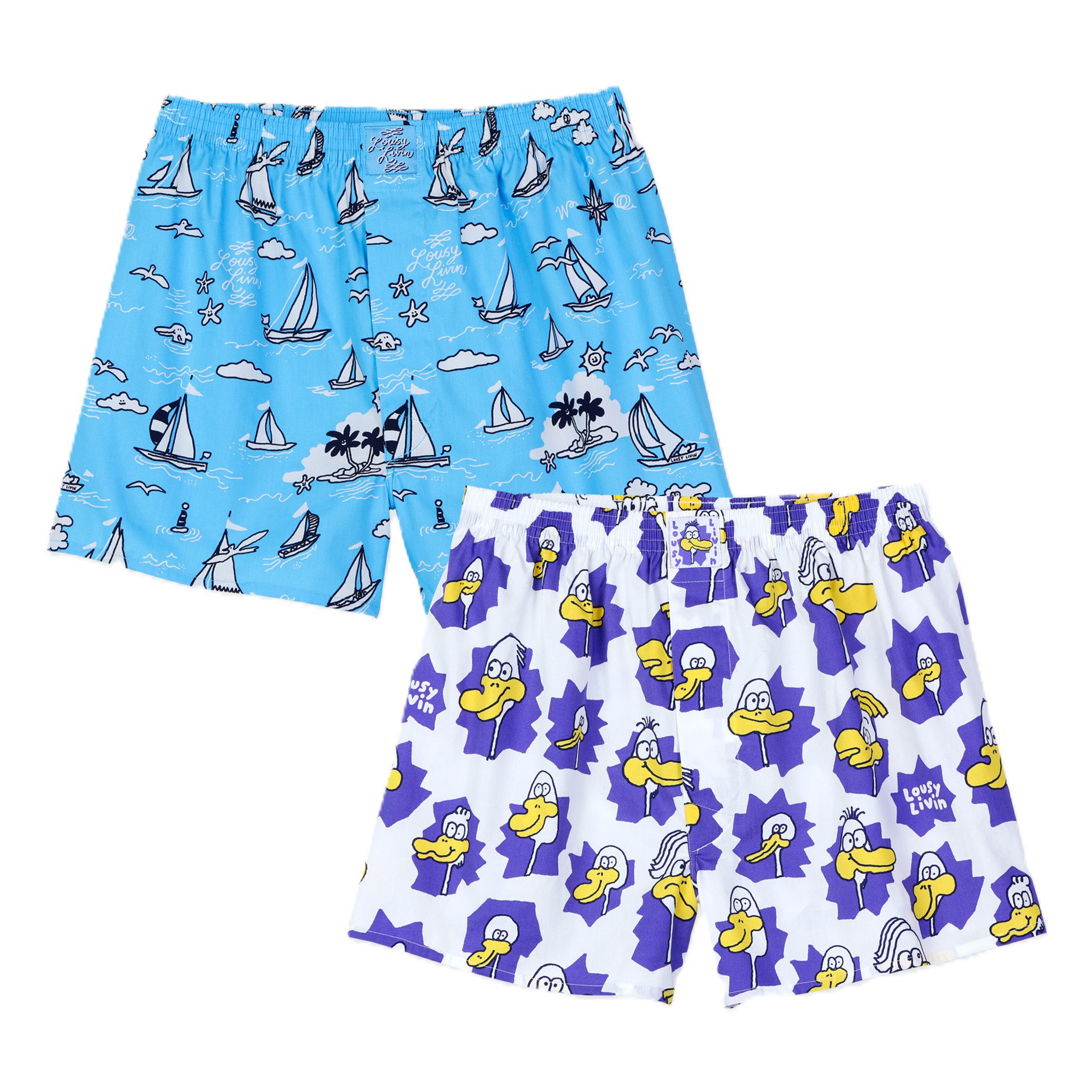 Lousy Livin Boxershorts Lousy Livin 2-Pack Boxershorts Boats & Ducks (Boxershorts, Boxershorts)
