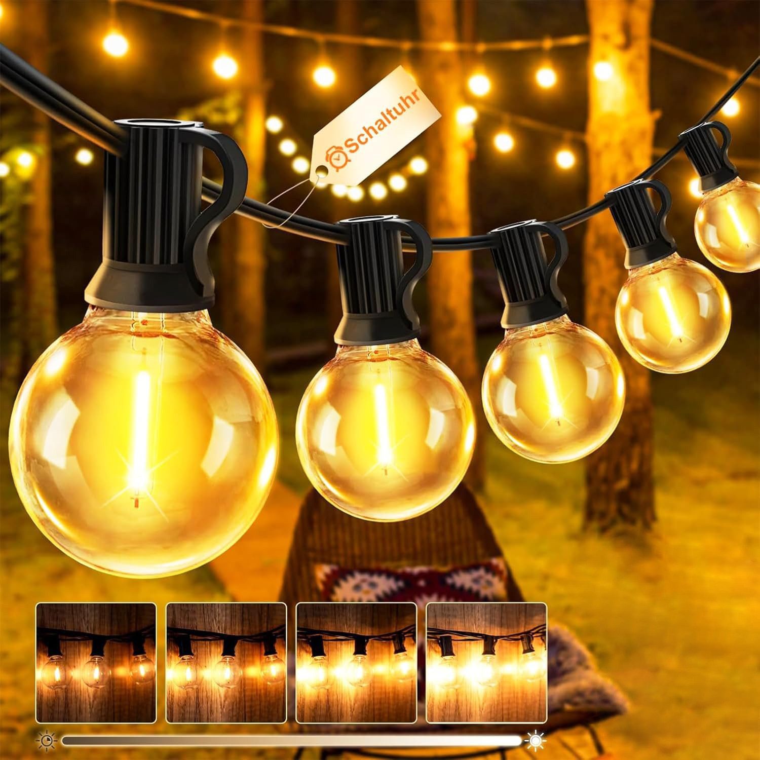 skelo Lichterkette Led Lichterkette Außen Strom, 10/18/30M Dimmbar Outdoor günstig online kaufen