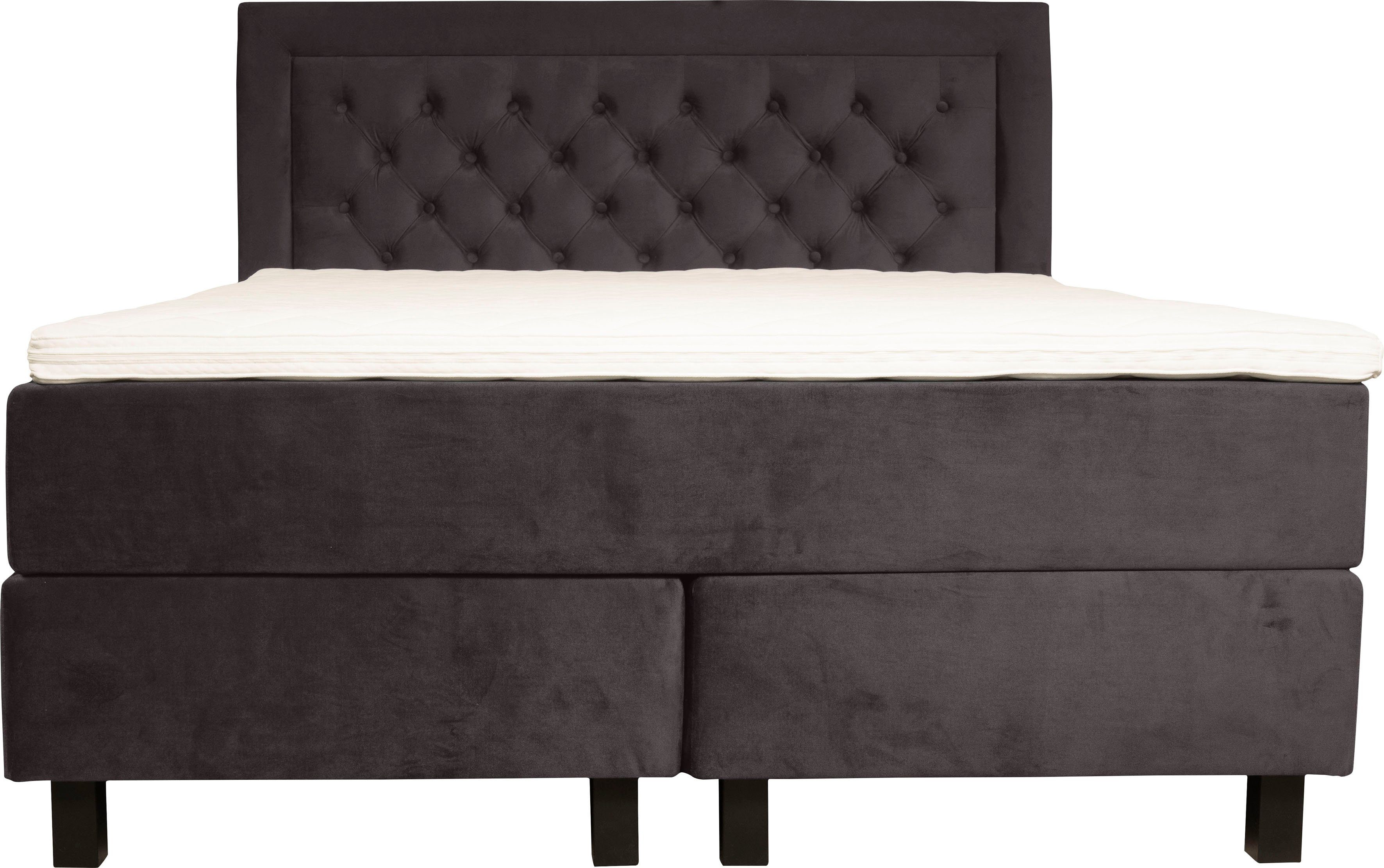Home affaire Boxspringbett Jeanne, inkl. Topper mit Taschen-Federkernmatratze