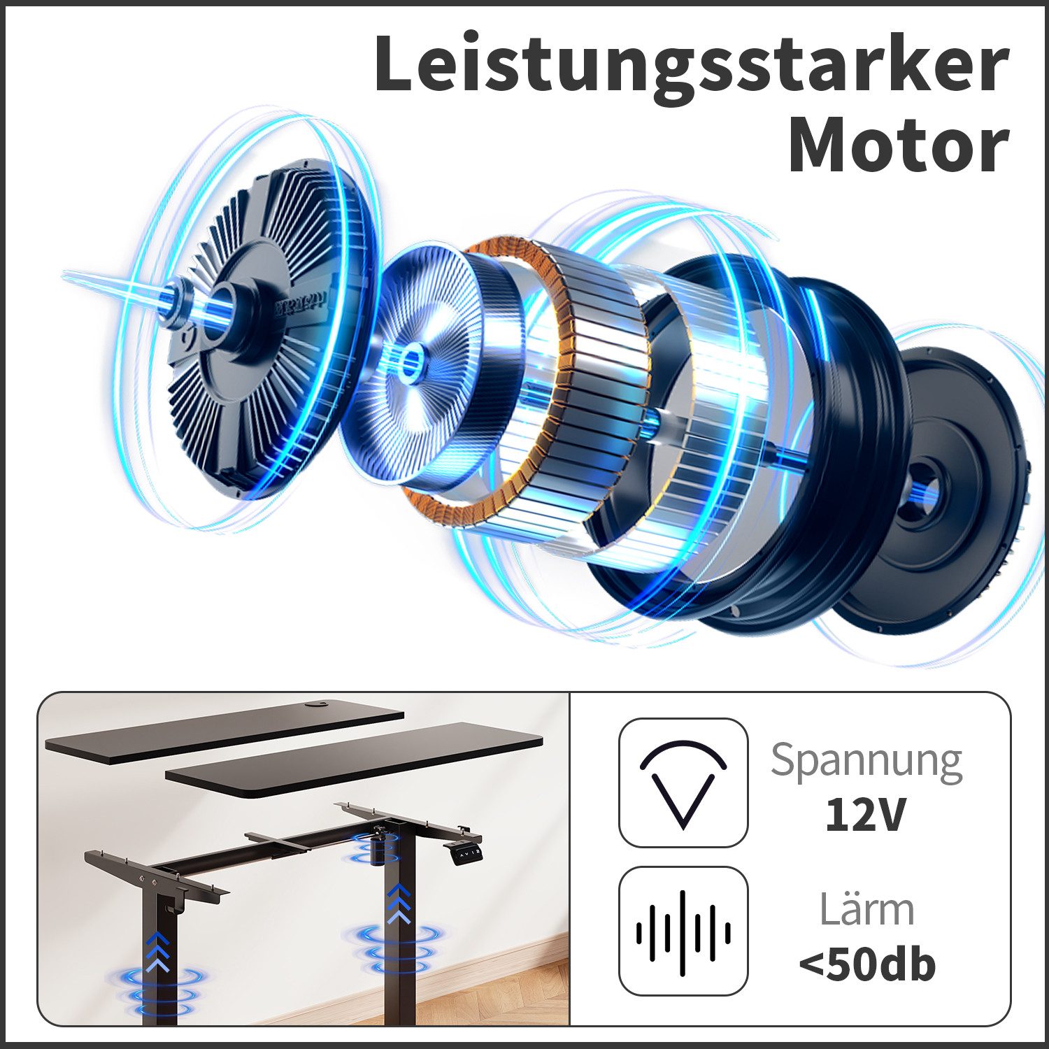 HOMALL Schreibtisch Höhenverstellbar elektrischer Memory-Funktion 100/120/1 günstig online kaufen