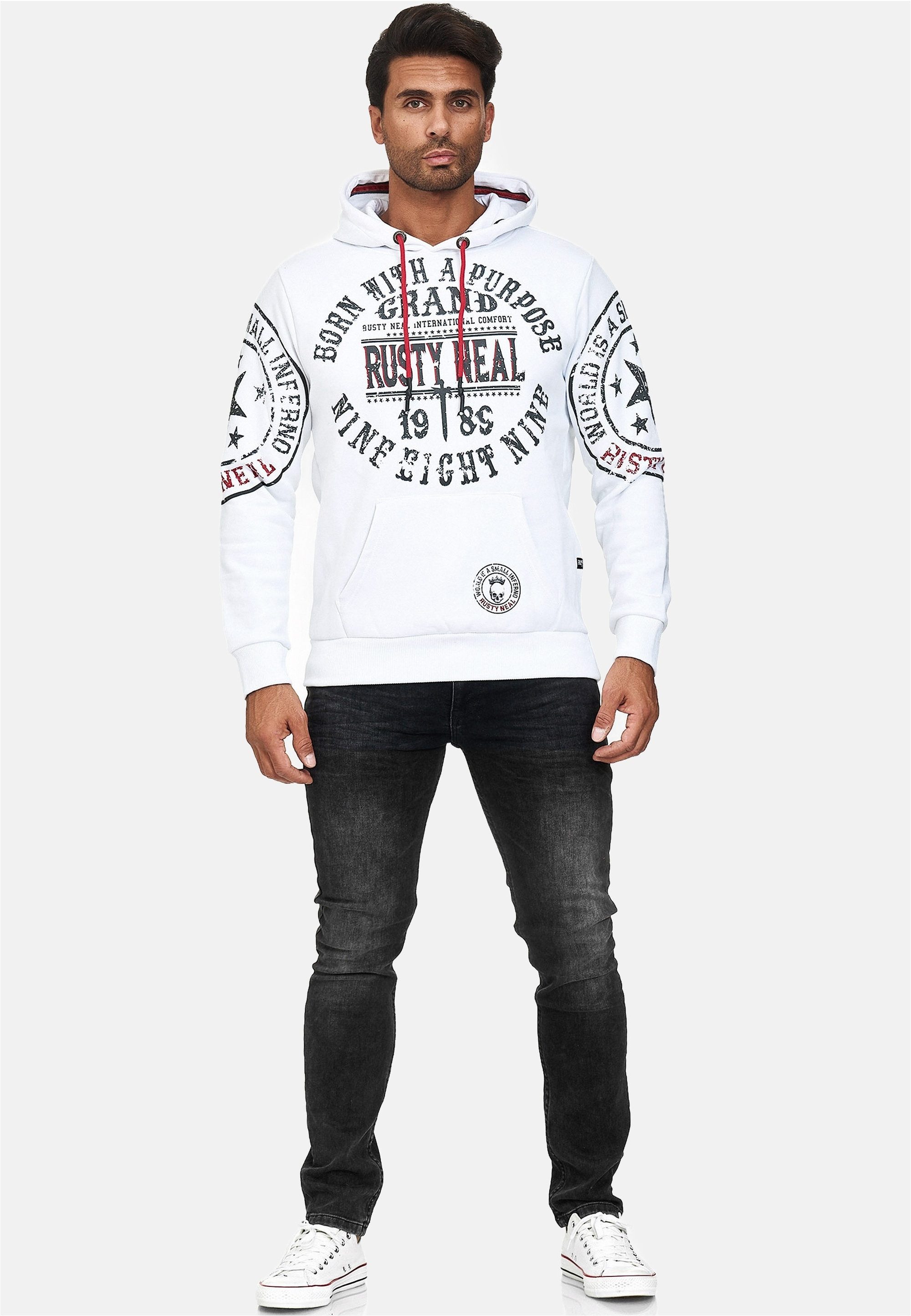 Rusty Neal Kapuzensweatshirt mit coolen Markenprints – Bild 2 von 5
