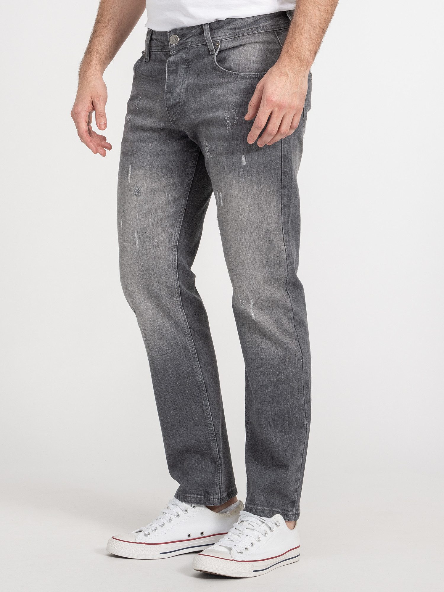 Rock Creek Straight-Jeans Jeans Herren Jeans Stonewashed Dunkelgrau RC-2439