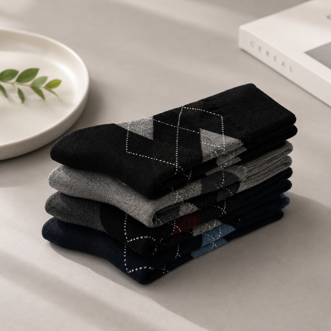 DDOnlineShop Basicsocken Damen & Herren Karo Socken aus Baumwolle – Ohne Gummi (Spar-Set, 10-Paar, 10 Paar) Komfortbund Ohne Gummi