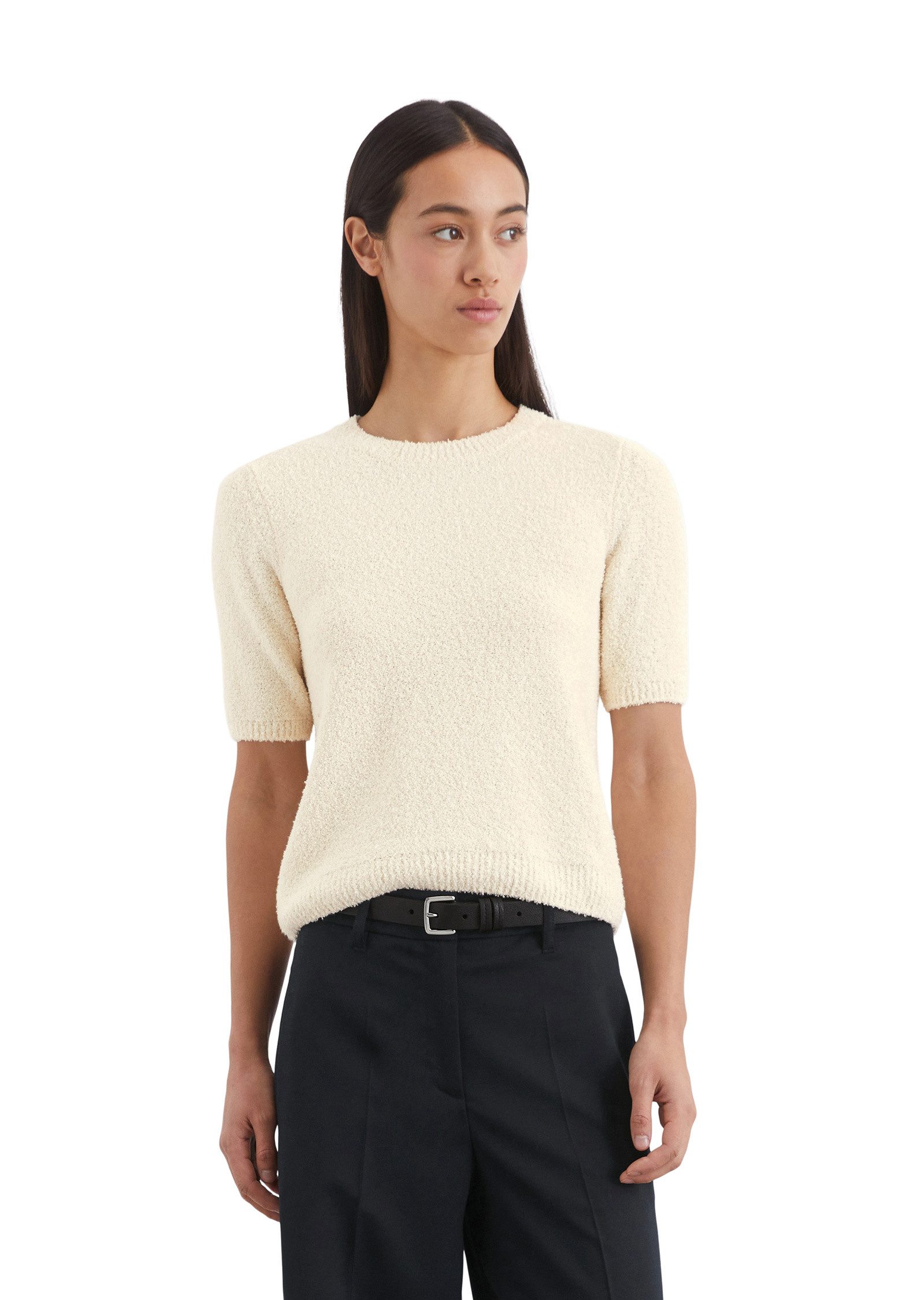 Rundhalspullover aus Organic Cotton-Mix