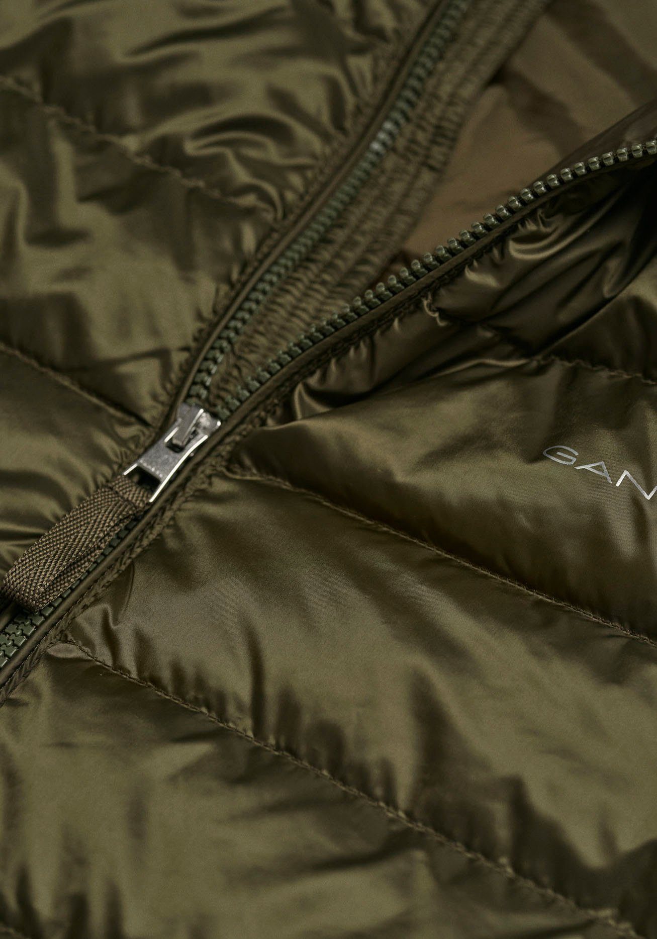 DOWN Gant LIGHT GREEN sehr leichte Premium klasissches JACKET Qualität, Daunenjacke Daunen RACING Steppjacke, Design