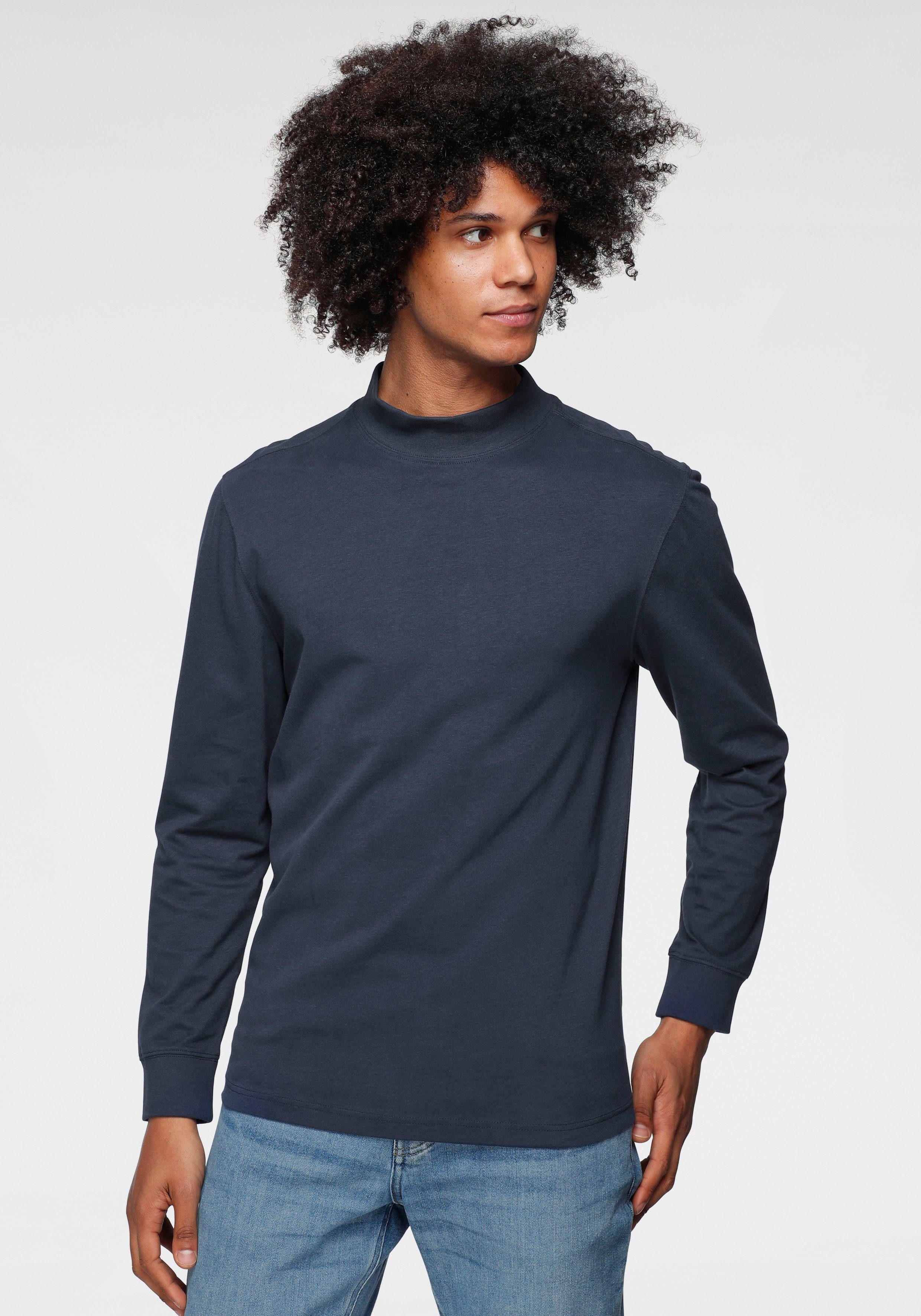 OTTO products Langarmshirt aus Bio-Baumwolle marine | Shirts