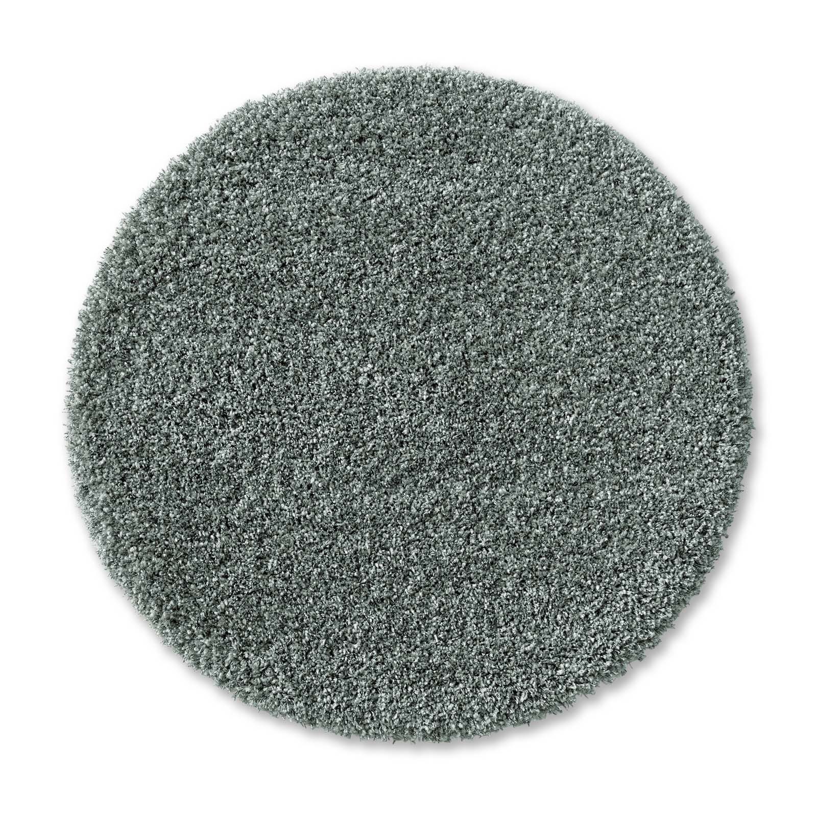 TaraCarpet Langflor-Teppich Ragolle Twilight, rund, Höhe: 60 mm, Shaggy Hochflorteppich grün Wohnzimmer Schlafzimmer 120 rund