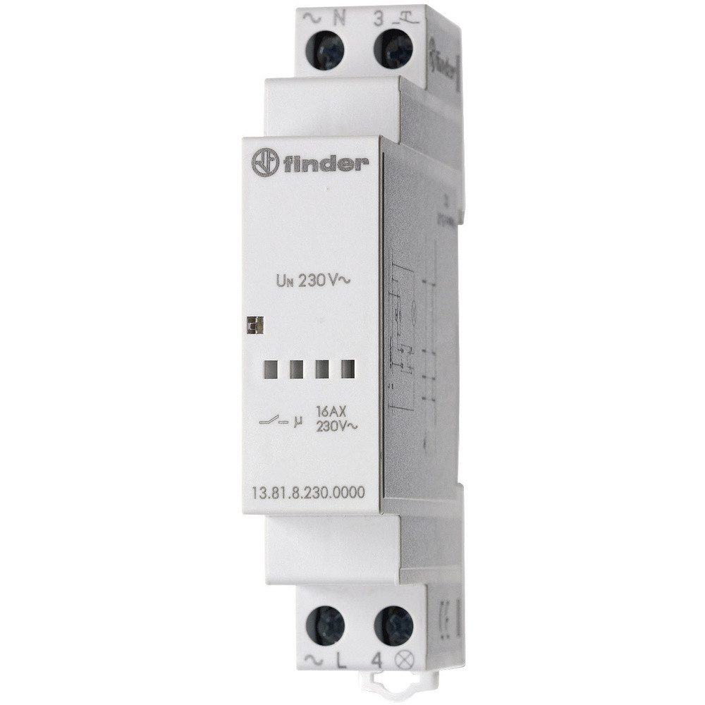 finder Stromstoßschalter Stromstoß-Schalter Hutschiene Finder 13.81.8.230.0000 1 Schließer 230, (13.81.8.230.0000)