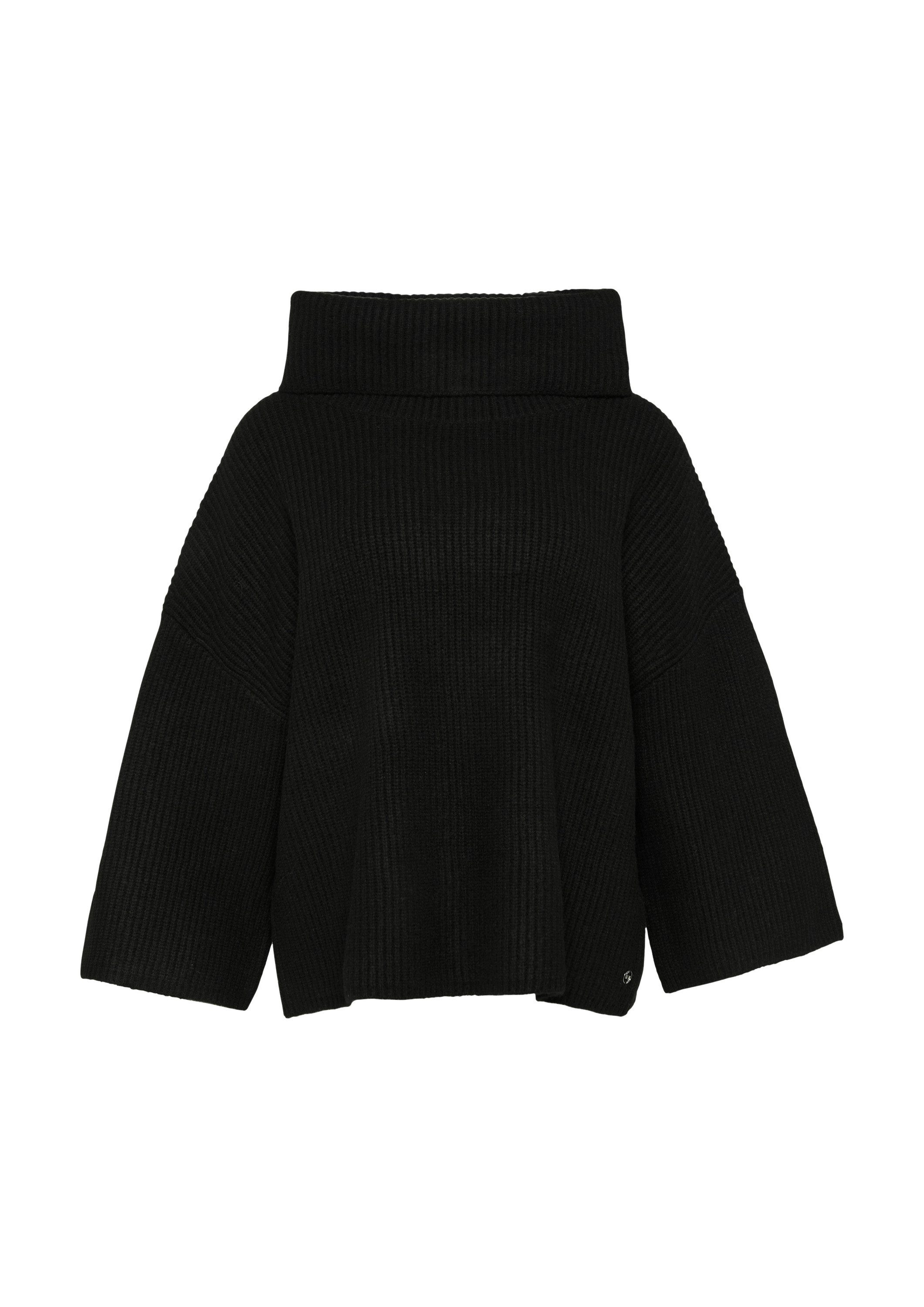 comma Poncho Indoor-Poncho Poncho mit weitem Rollkragen