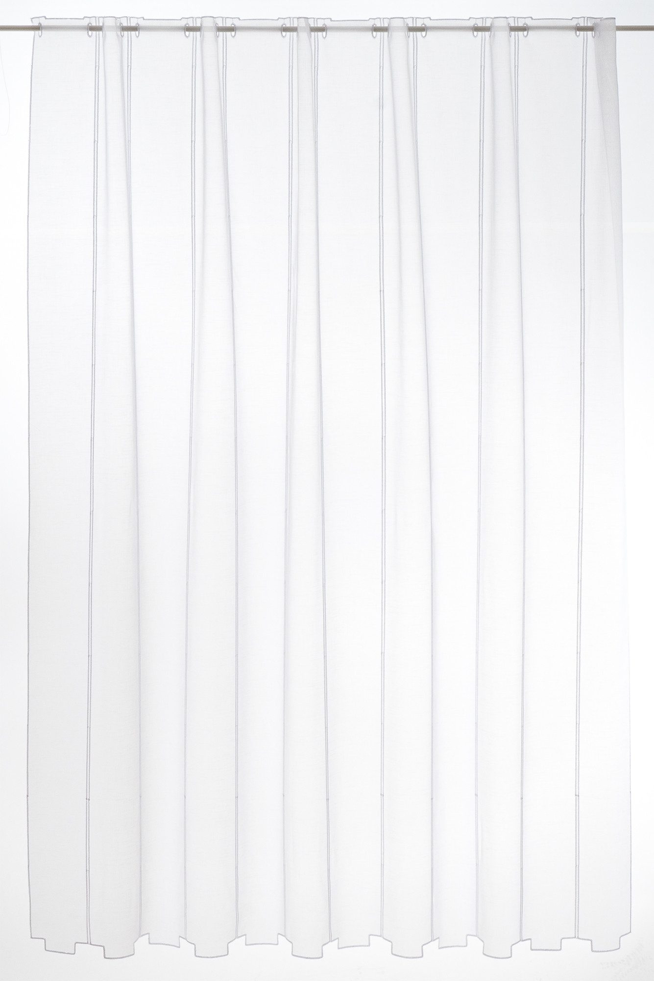 Gardinen Kranzusch Scheibengardine schlichte Stufen (1 St), Stangendurchzug, transparent, Stablöcher,transparent,verschiedene Höhen, Breiten, Farben