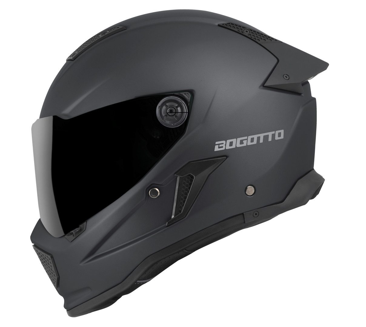 Bogotto Motorradhelm Rapto Helm, vorbereitet für Kommunikationssystem,geeignet für Brillenträger,v