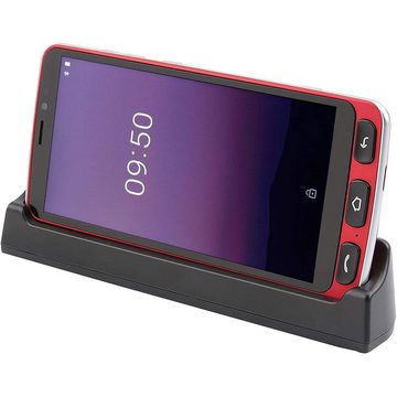 OLYMPIA OFFICE NEO rot 2287 Smartphone (5,5 Zoll, 16 GB Speicherplatz, 8 MP Kamera, seniorengeeignet, kompatibel mit Hörgeräte, extragroße Darstellung)