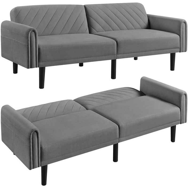 Yaheetech Schlafsofa, 3-Sitzer-Sofa Bettsofa bis 360 kg Belastbar Schlafcouch