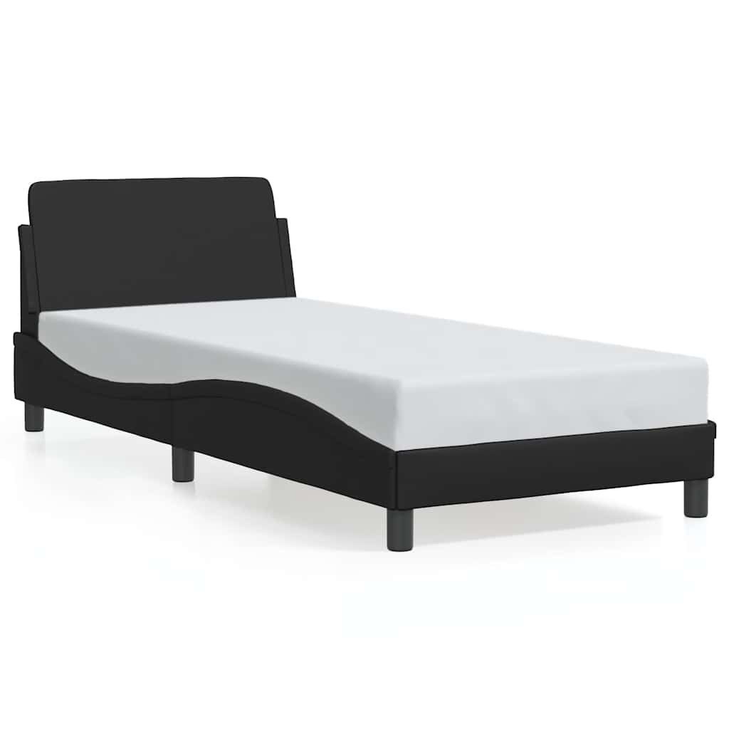 vidaXL Bett Bettgestell "Dover" Schwarz 90x200 cm Kunstleder günstig online kaufen