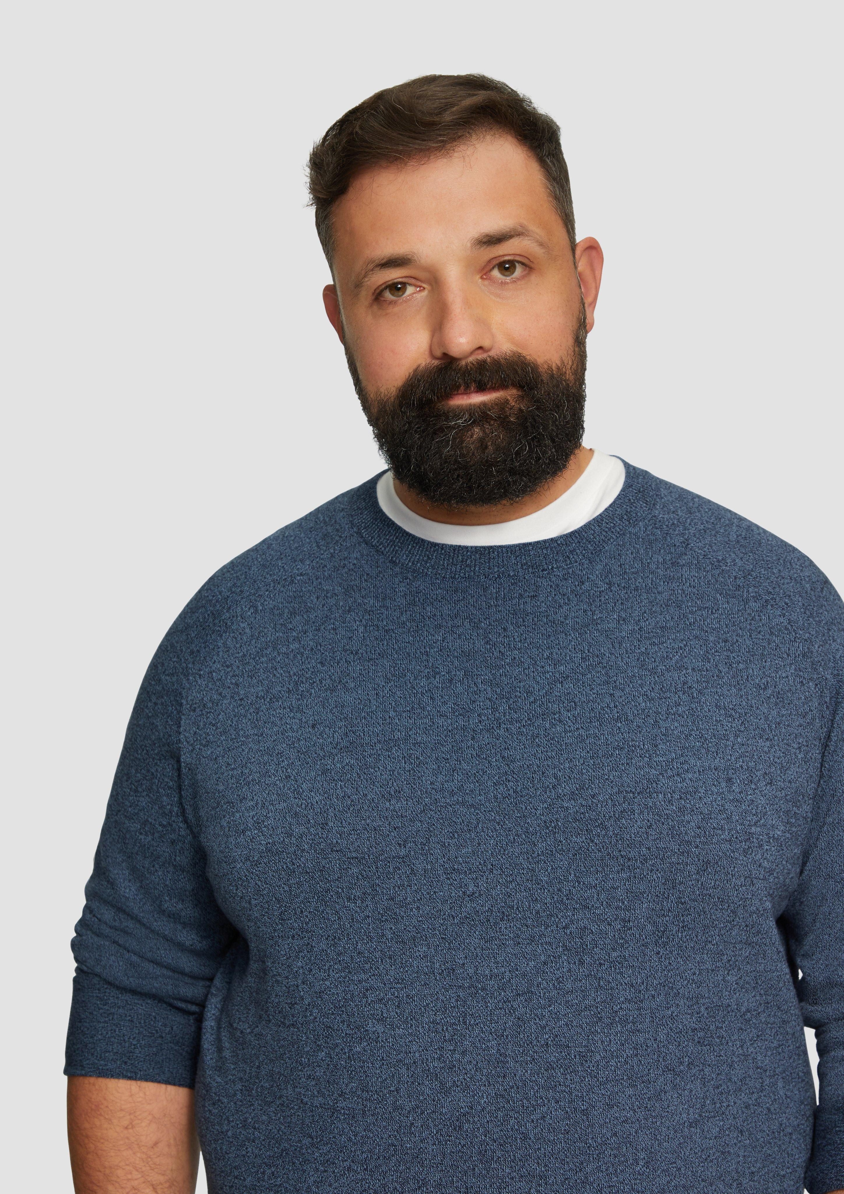 s.Oliver Strickpullover Strickpullover mit Rippbündchen Rippblende günstig online kaufen