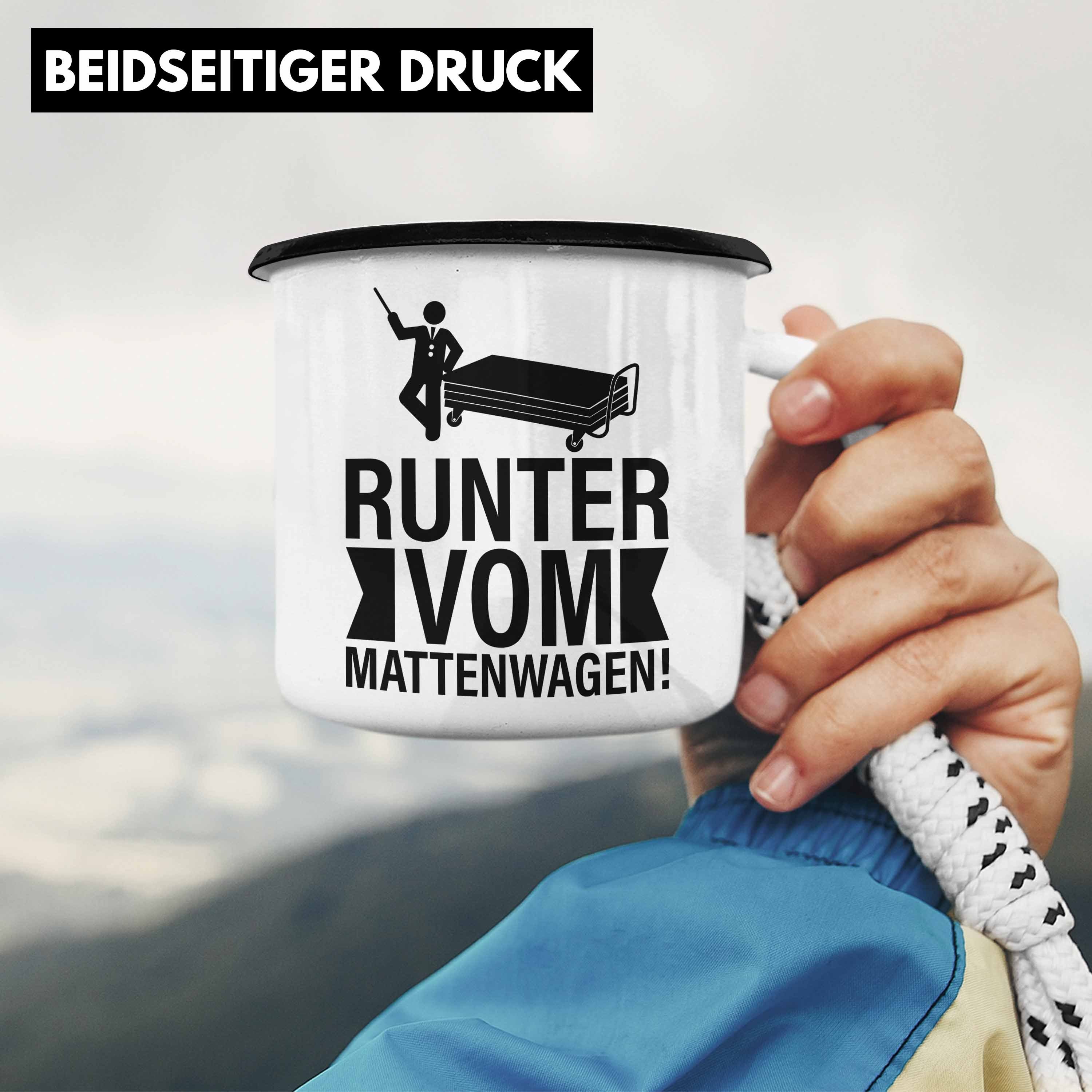 Emaille Tasse Sportlehrer Geschenke Geschenk Lehrer Thermotasse Schwarz Schule Abi Geschenkidee Trendation Trendation Vom - Mattenwagen Runter