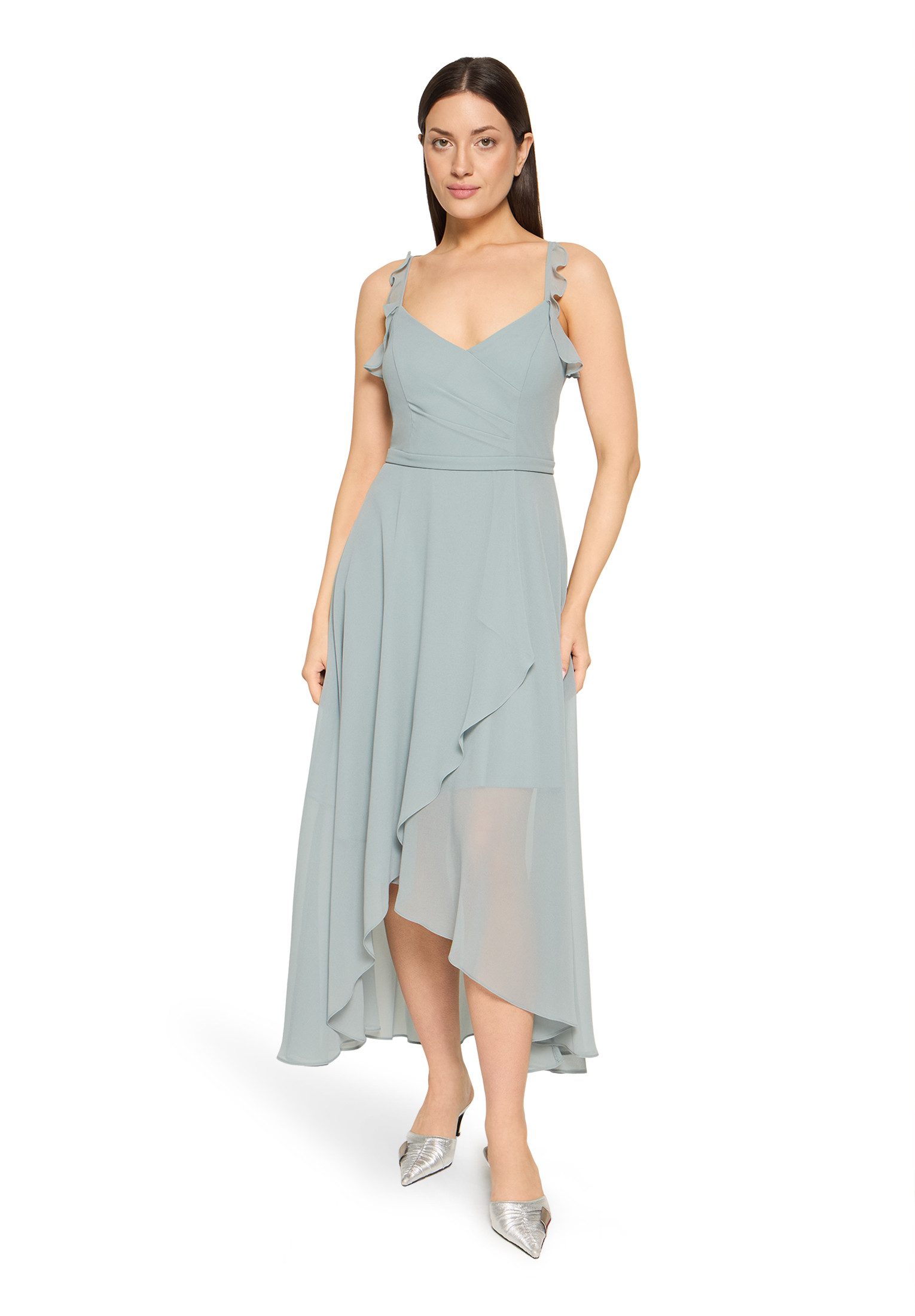 Vera Mont Abendkleid Damen mit Volant Wickel-Design