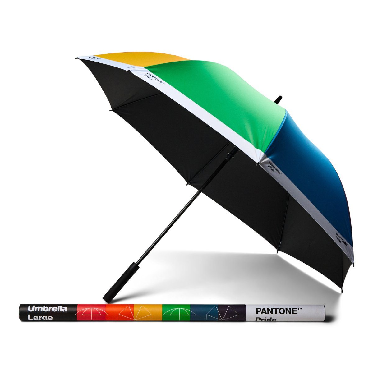 PANTONE Stockschirm More Klein PRIDE Stockregenschirm Regenbogen &