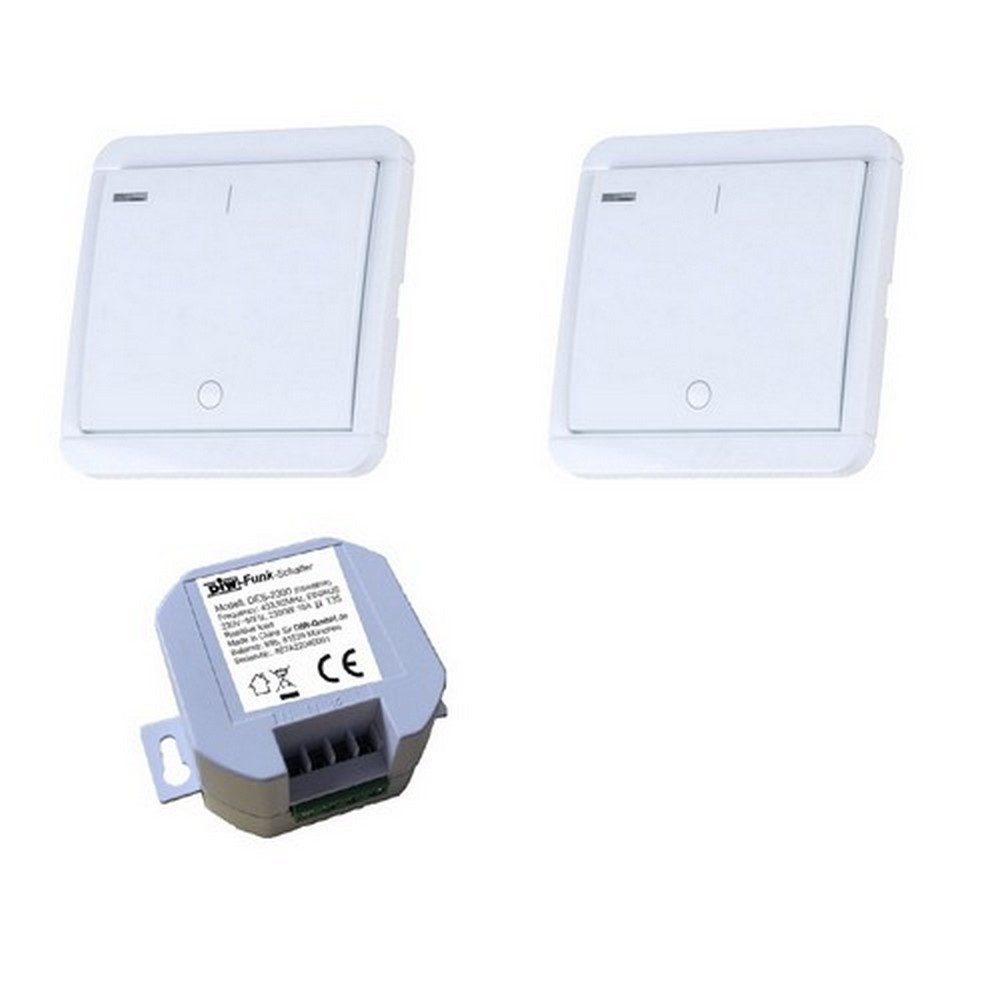 DIW-Funk Licht-Funksteuerung PW-551 EINBAUVERSION DES-2300+2x Timer-Funkwandsender DWS-10T, Funk, Timer
