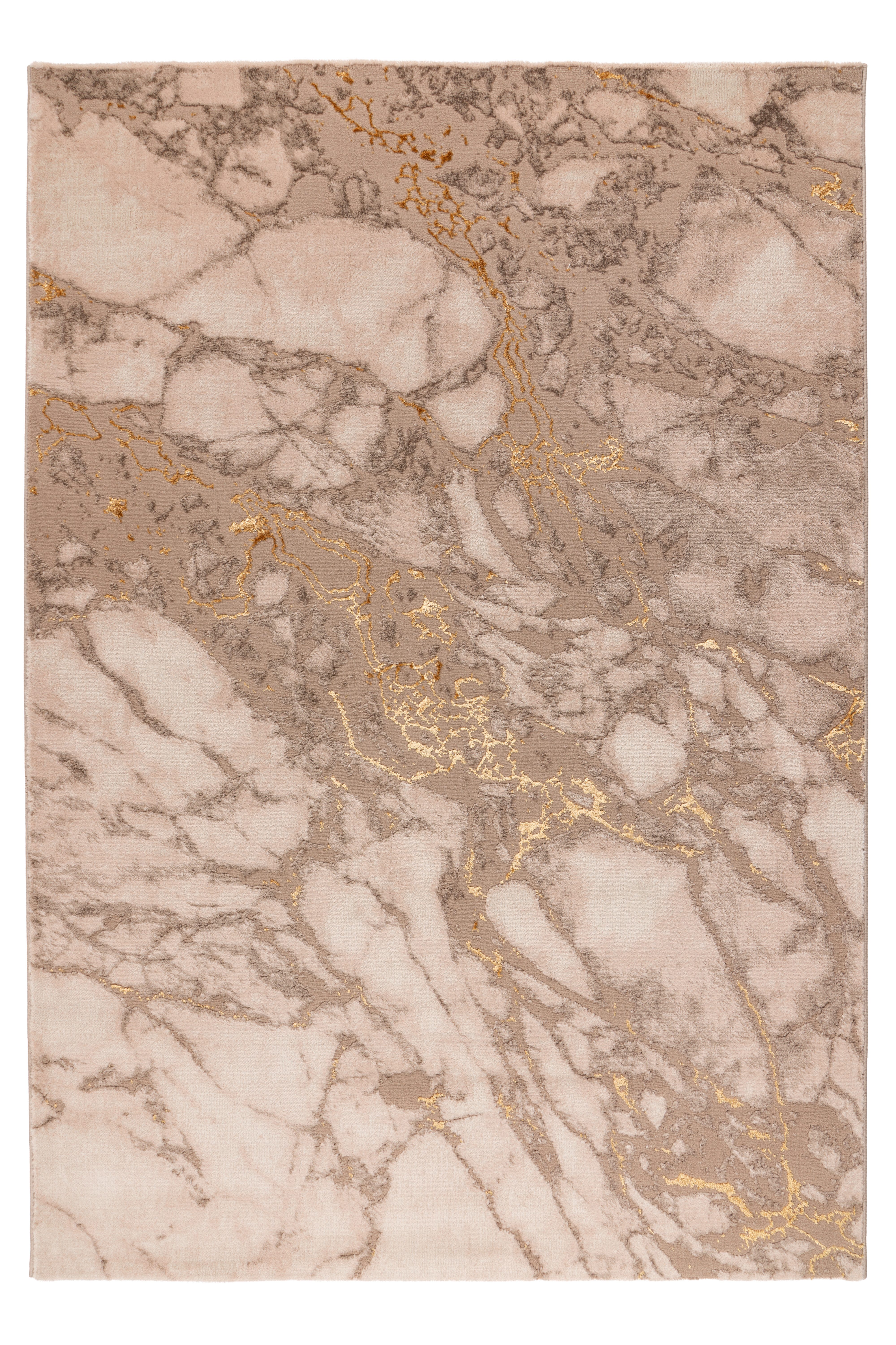 Kayoom Teppich Mineral 425, rechteckig, Höhe: 12 mm, Kurzflor, Hoch Tief Struktur, Wohnzimmer
