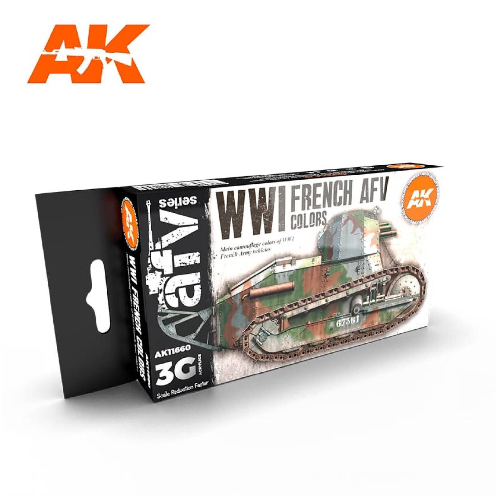 Modellbausatz Paint Set: WWI FRENCH AFV COLORS (6x17ml)