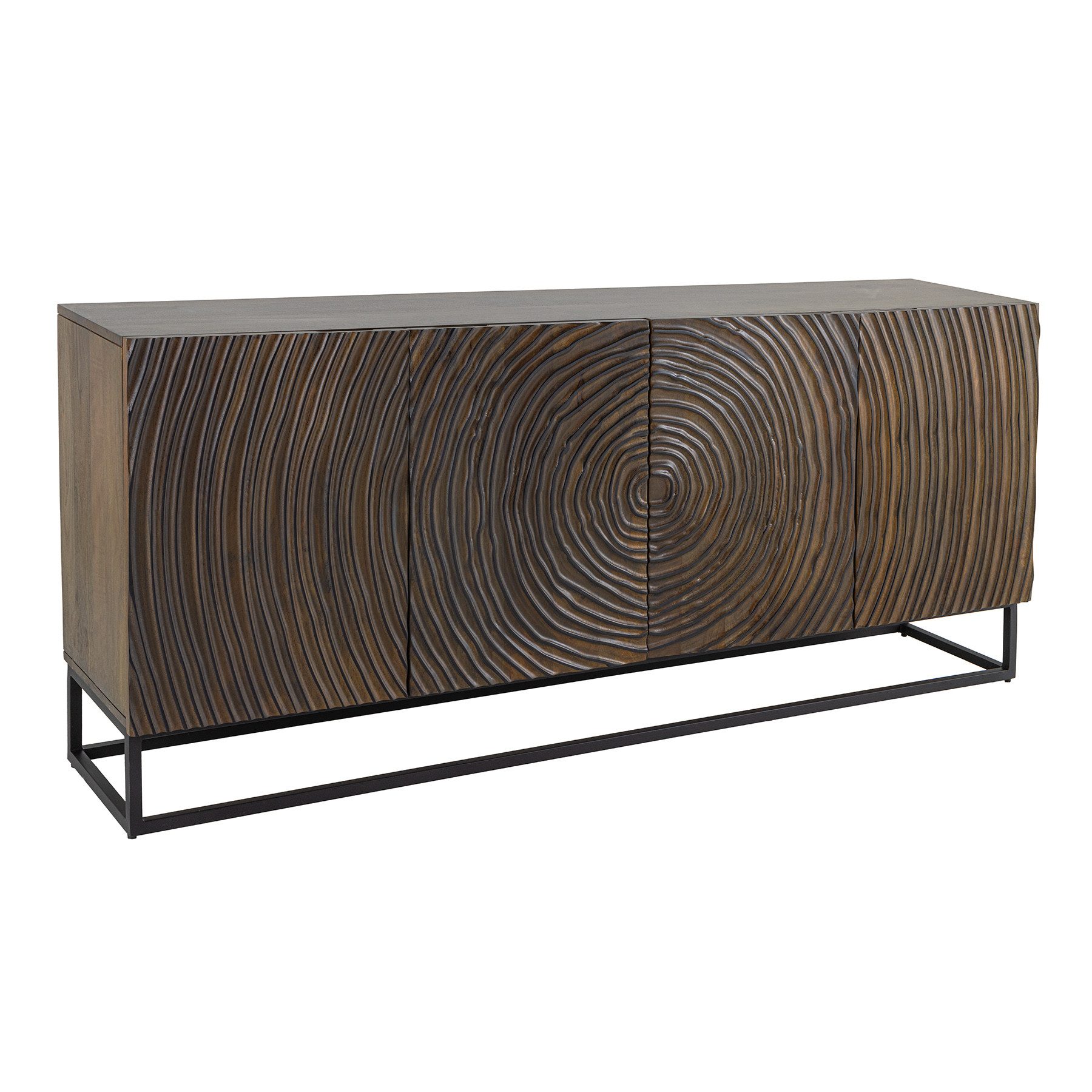 riess-ambiente Sideboard ZEN CIRCLES 180cm dunkelbraun günstig online kaufen