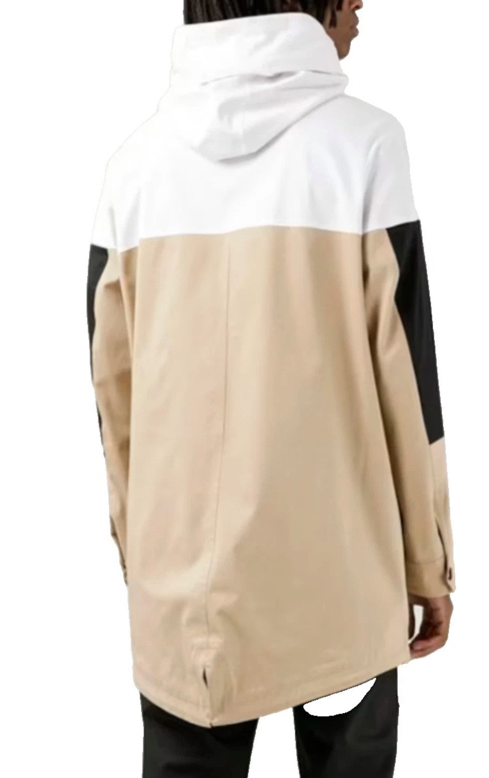 J.LINDEBERG Parka Primo Trench Herrenmantel Jacke mit Kapuze metallischen Logo-Patch, Kordelzug an Kapuze