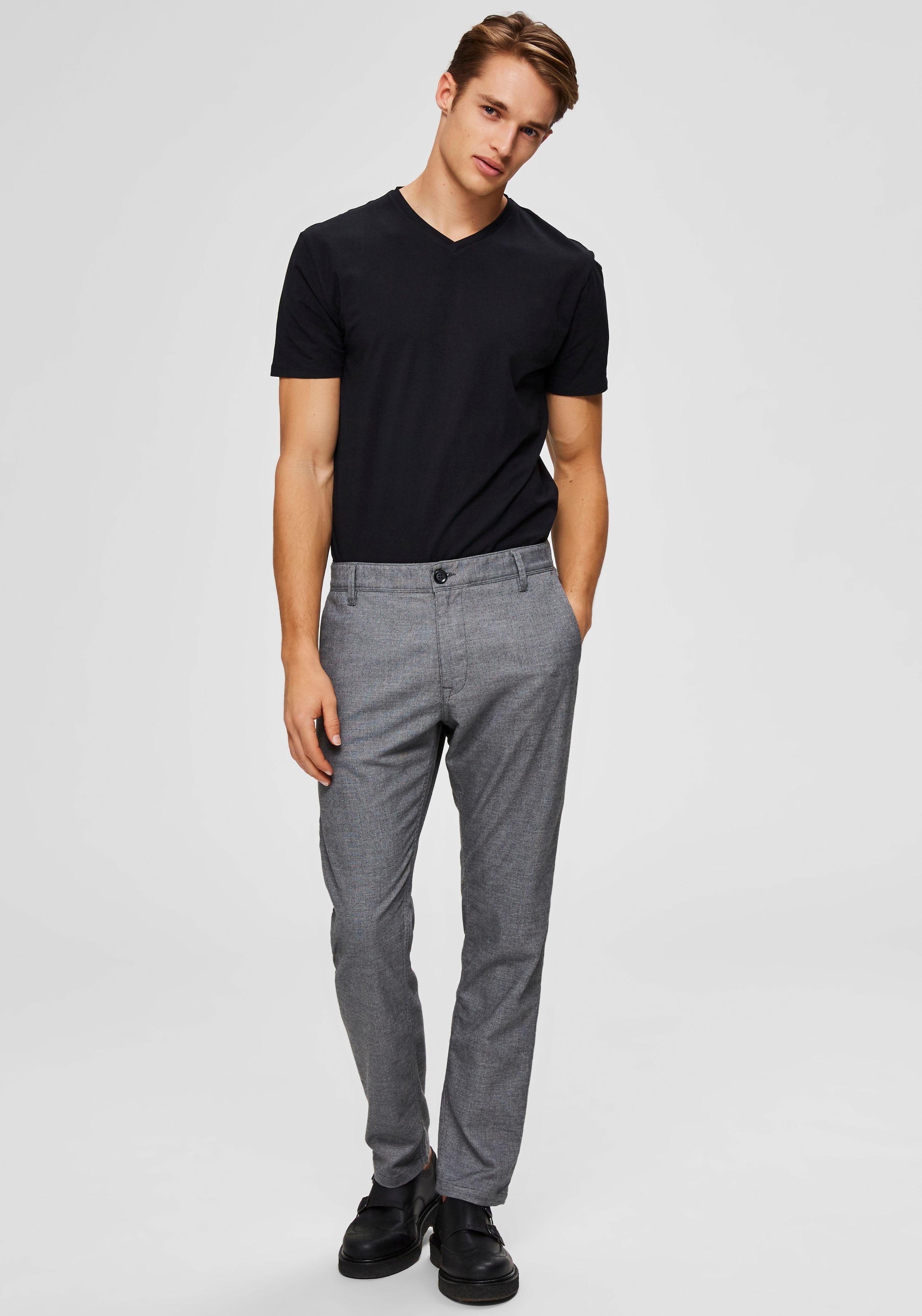 Selected V-Shirt SLHNEWPIMA SS V-NECK TEE B NOOS