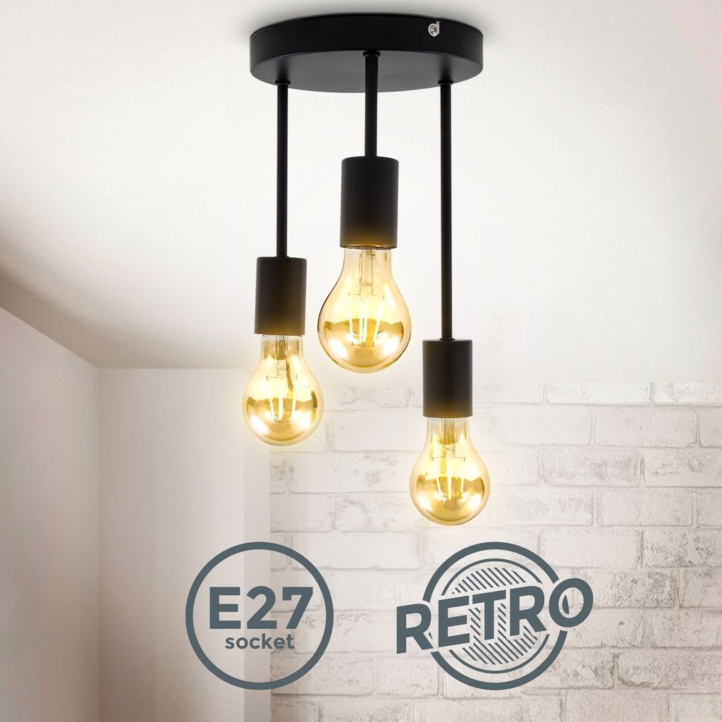 B.K.Licht Deckenleuchte Retro Deckenleuchte E27 Fassung günstig online kaufen