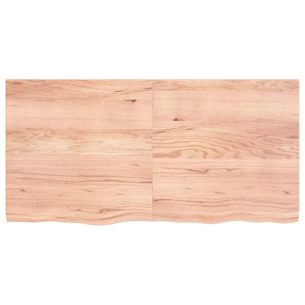 vidaXL Waschtisch 120 x 60 x 4 cm Waschtischplatte Hellbraun 120x60x4 cm Massivholz Beha