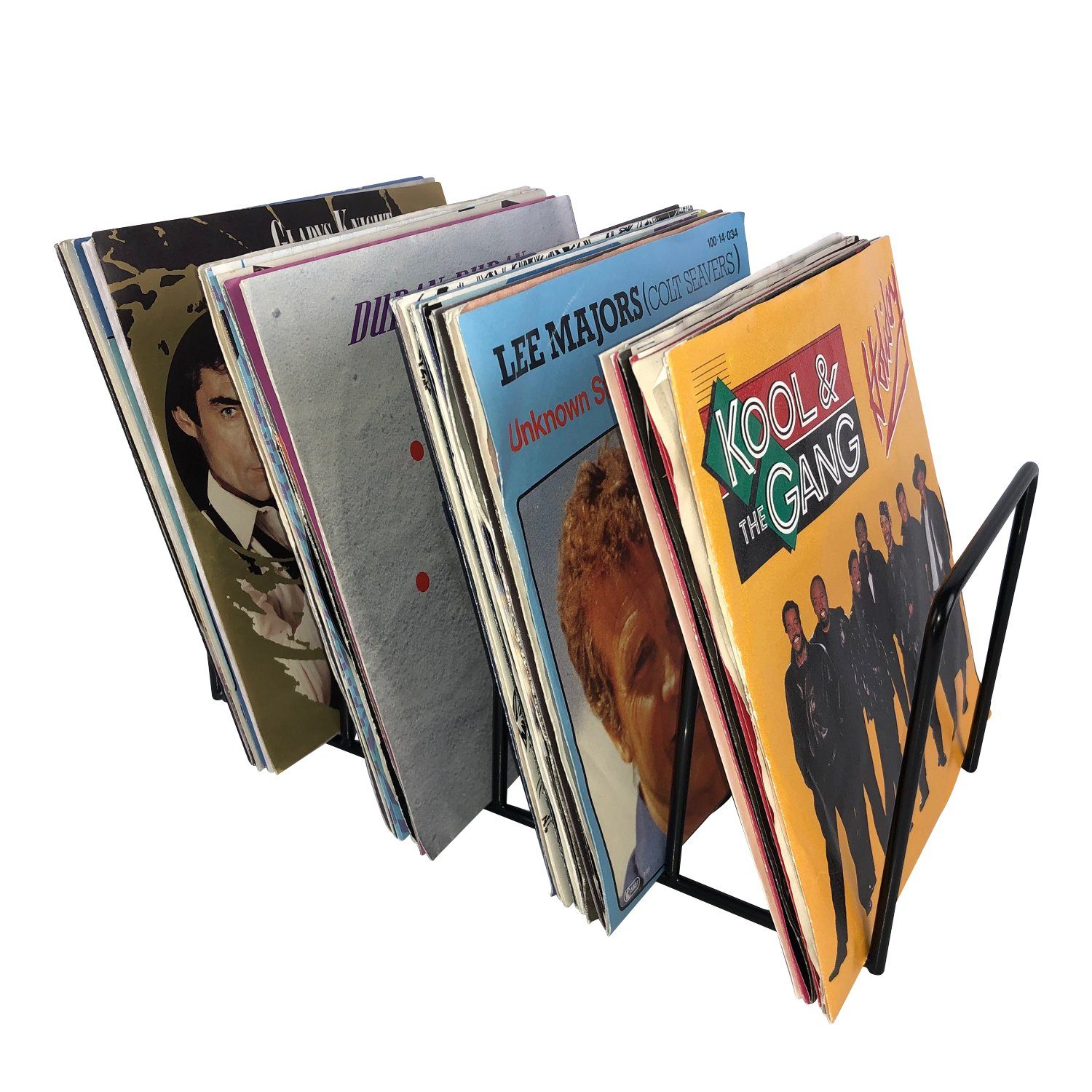 7even Schallplatten 7" Single Ständer schwarz / Vinyl Records 7" Tisch-Rack Plattenspieler