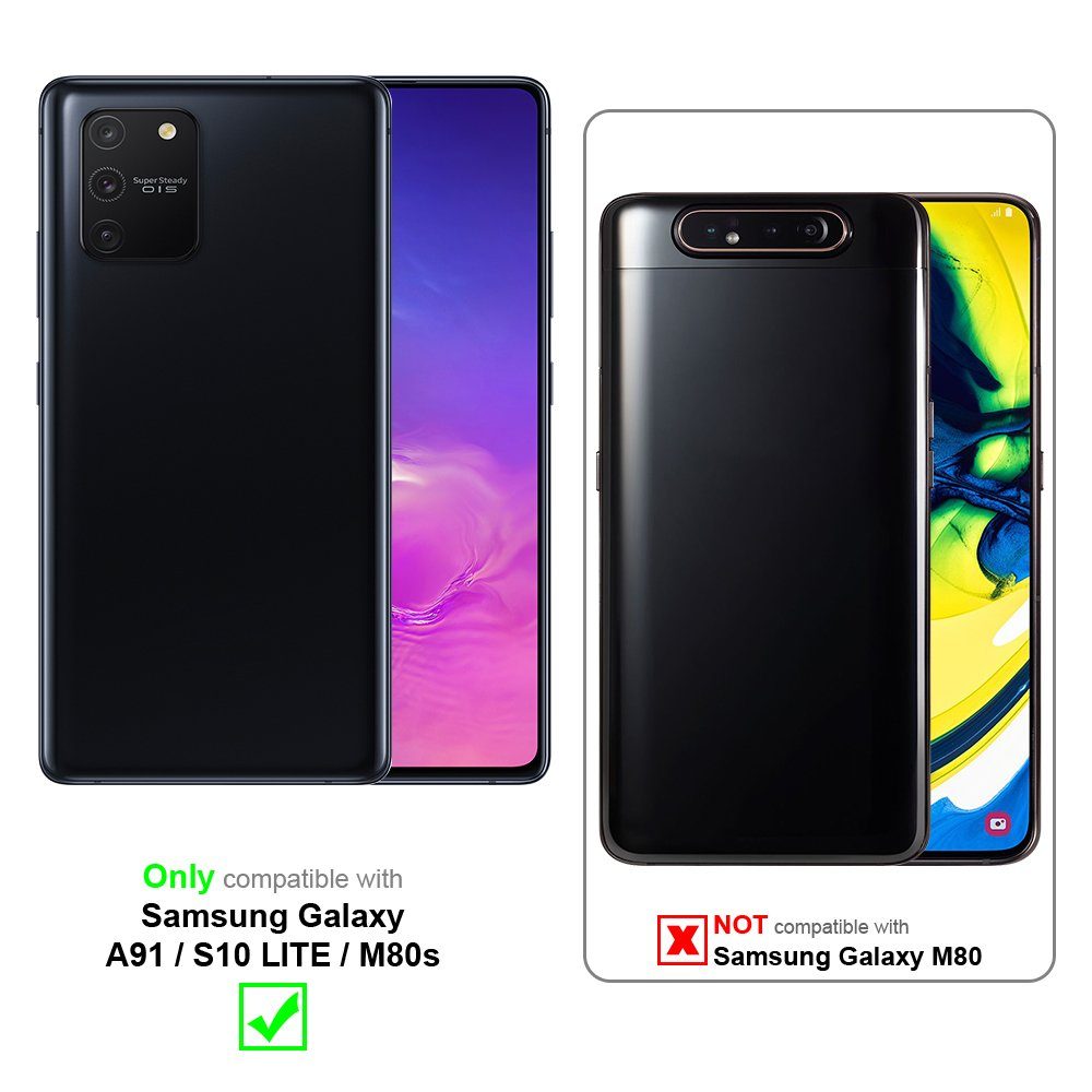 Cadorabo Handyhülle für Samsung Galaxy A91 / S10 LITE / M80s Hülle Samsung Galaxy A91 / S10 LITE / M80s, Schutzhülle Hülle mit Standfunktion, Magnetverschluss und Kartenfach