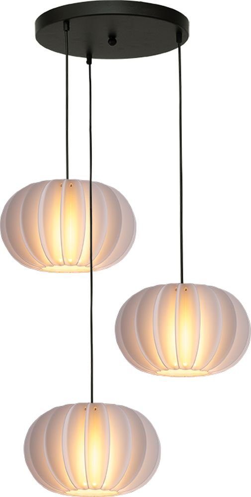 masterlight Pendelleuchte Hängelampe Hängeleuchte Arena 3-flammig Acryl weiß 35x30cm, ohne Leuchtmittel, Lichtfarbe ist abhängig vom Leuchtmittel, exklusiv und handgefertigt