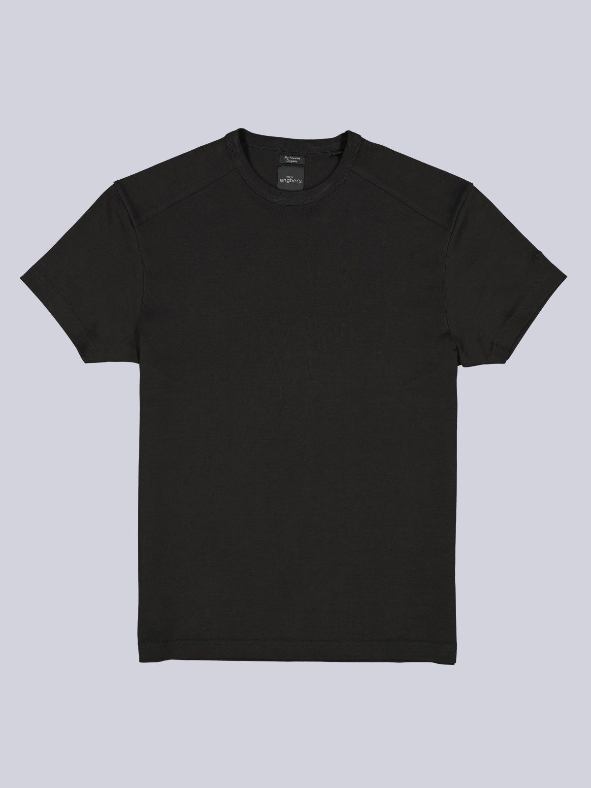 Engbers T-Shirt Herren Basic-Shirt "My Favorite" organic, Schwarz – Bild 5 von 5