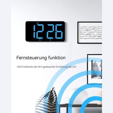 AUKUU Wecker Wecker Wecker LED Großbildschirm digitale elektronische Wanduhr Desktop Uhr Schlafzimmer Wohnzimmer Wanduhr